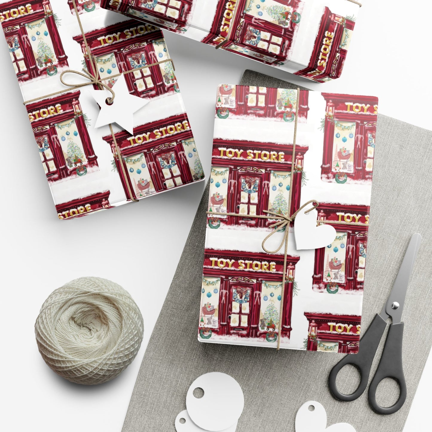 Festive Toy Store Gift Wrap Papers - Eco Friendly - Blue Cava