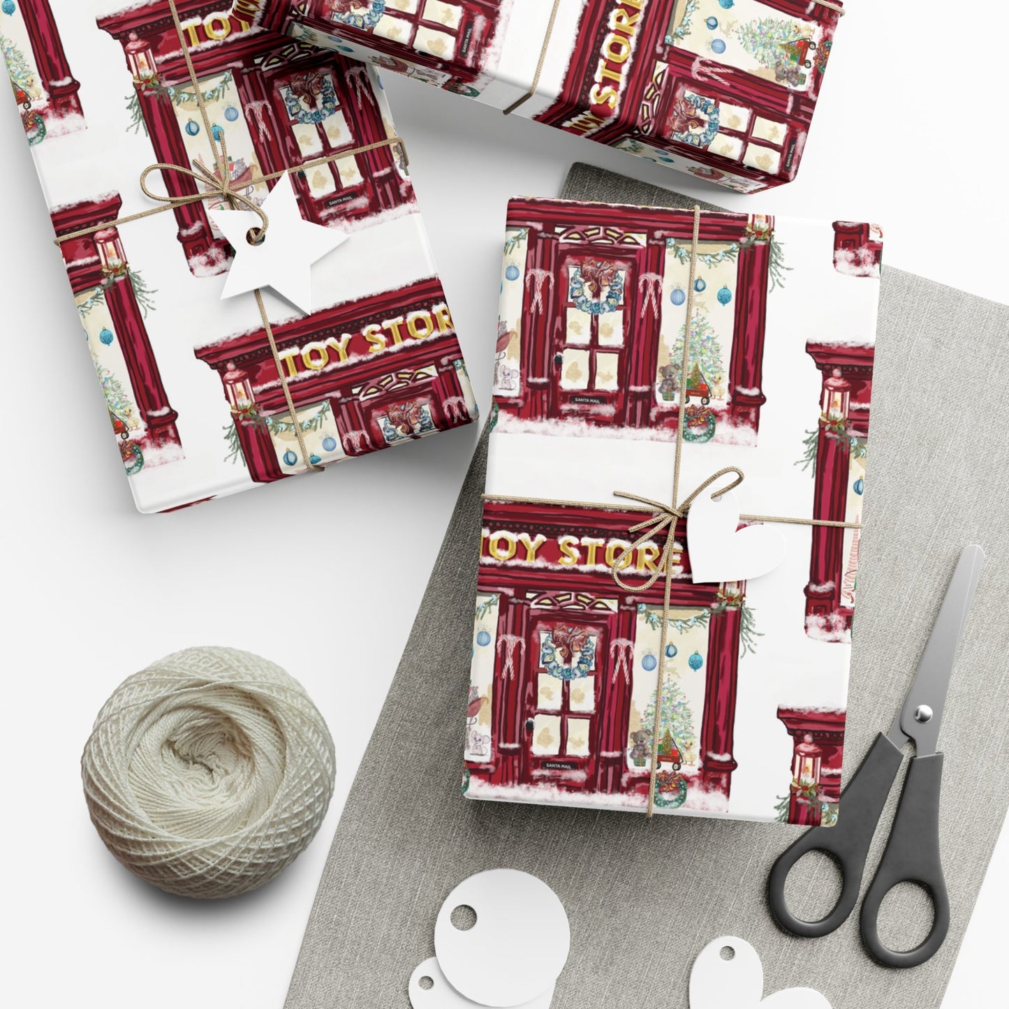 Festive Toy Store Gift Wrap Papers - Eco Friendly - Blue Cava