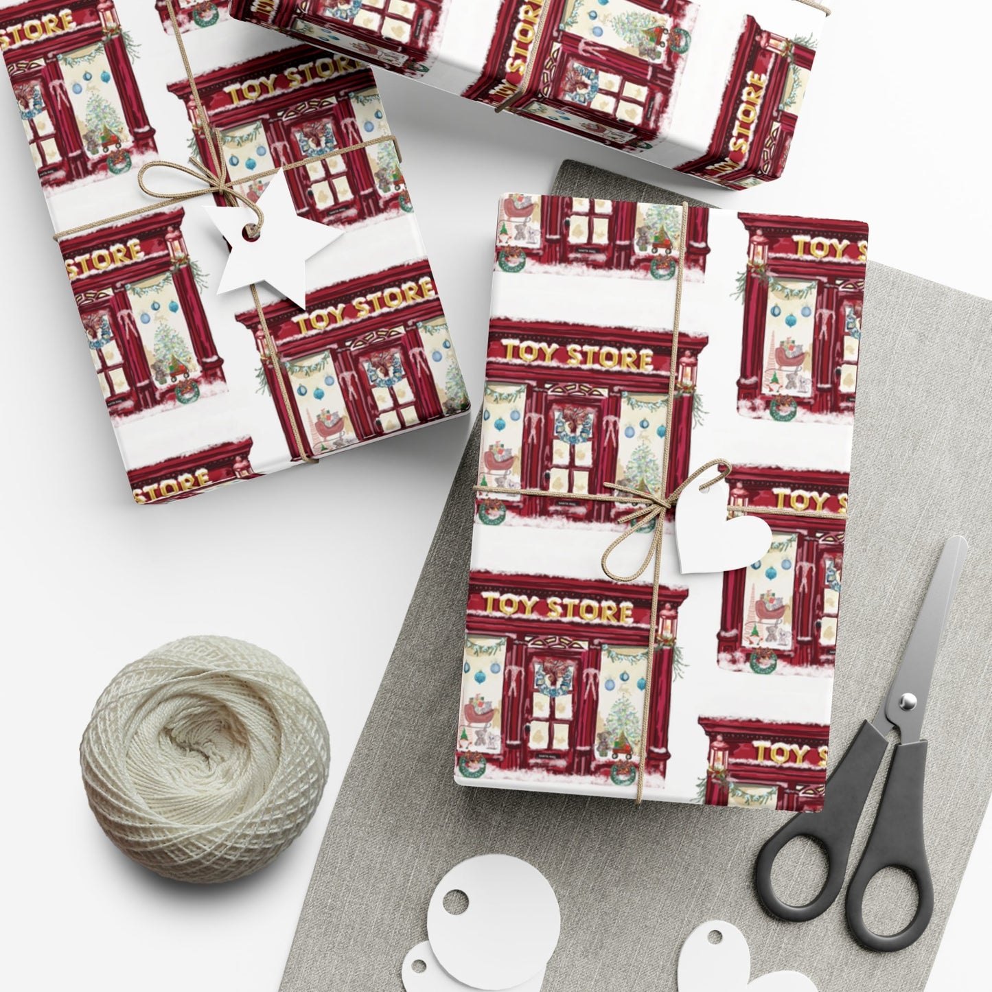 Festive Toy Store Gift Wrap Papers - Eco Friendly - Blue Cava