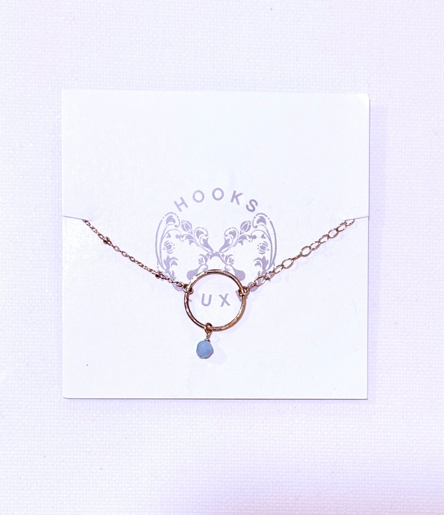 Hammered Circle Charm Bracelets - Hooks and Luxe - Blue Cava