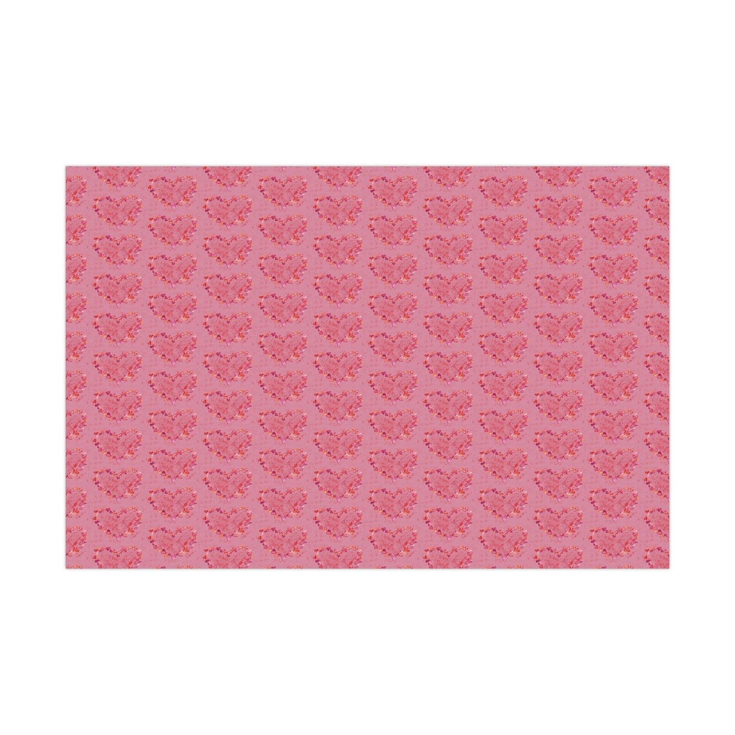Heart of Hearts Gift Wrap Papers - Blue Cava