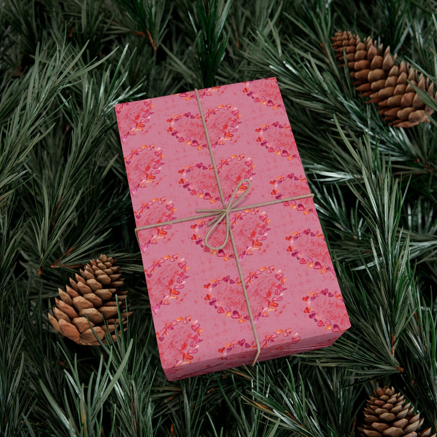 Heart of Hearts Gift Wrap Papers - Blue Cava
