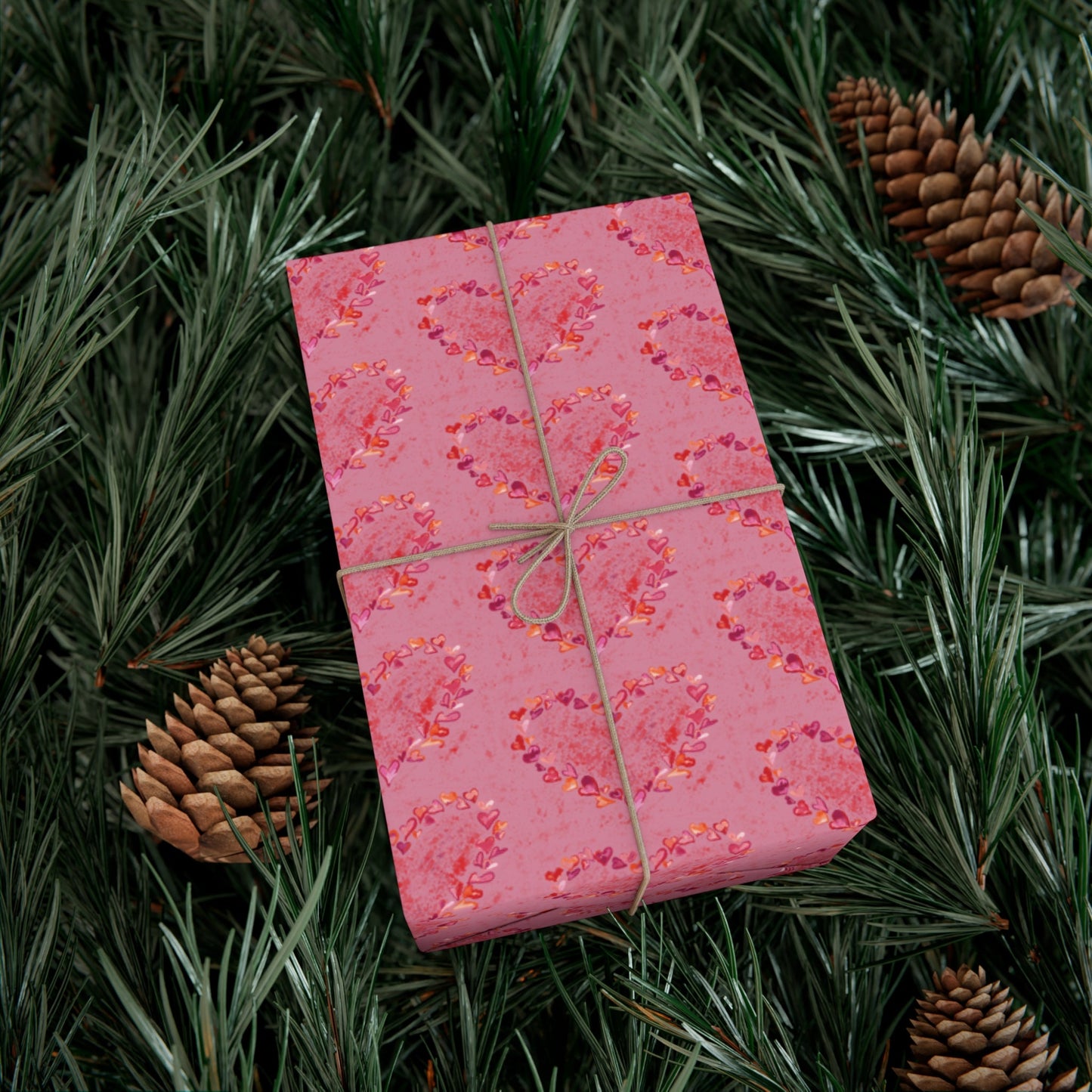 Heart of Hearts Gift Wrap Papers - Blue Cava