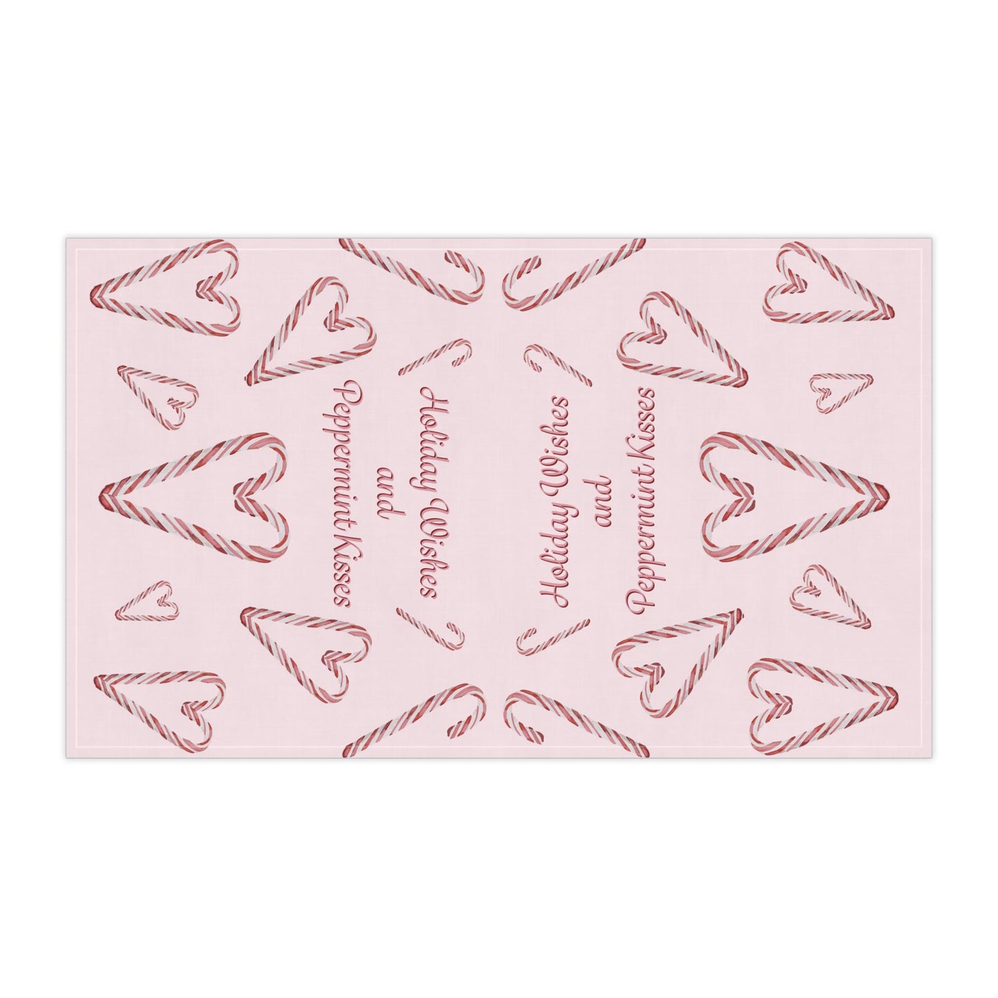 Holiday Wishes and Candy Cane Kisses Tea Towels - Blue Cava