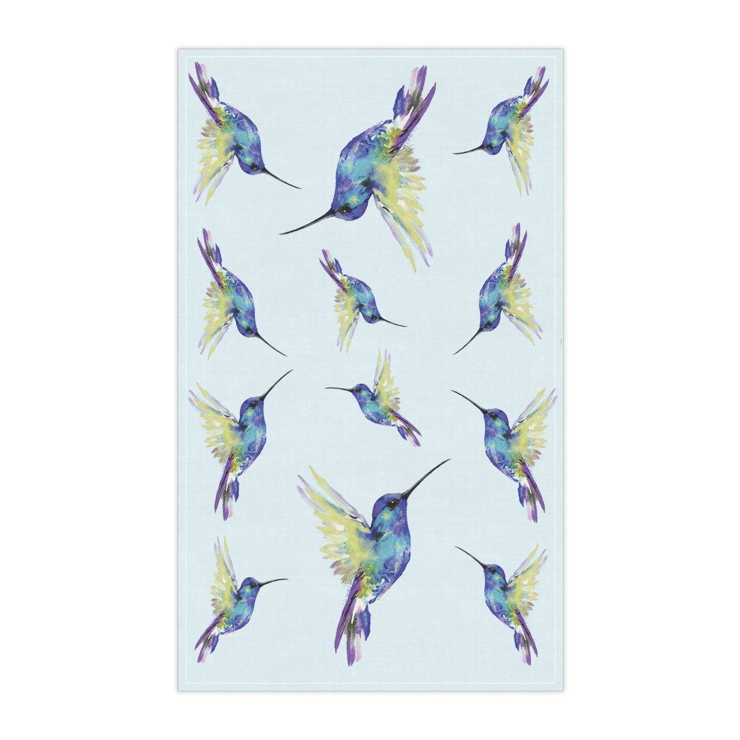 Hummingbird Kitchen Tea Towels - Blue Cava