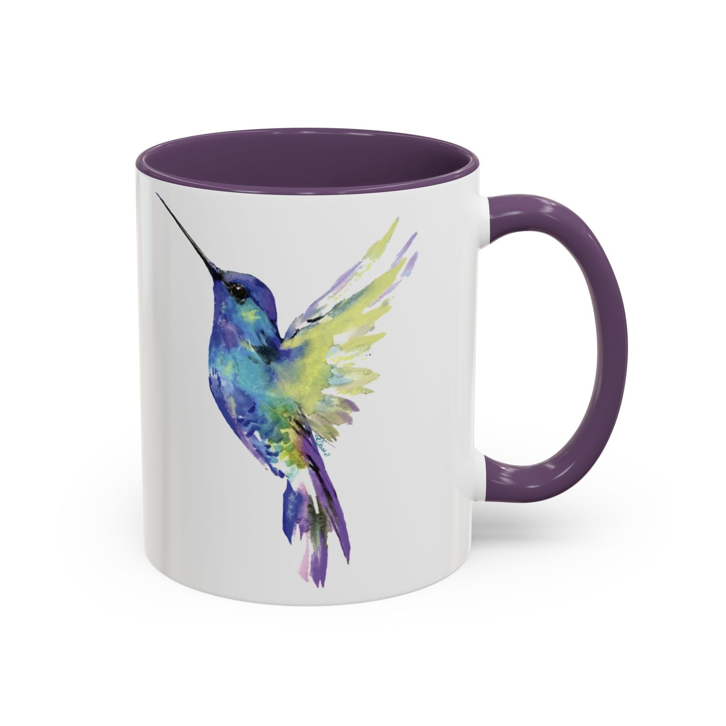 Hummingbird Two Tone Ceramic Mug - 11oz & 15oz - Blue Cava