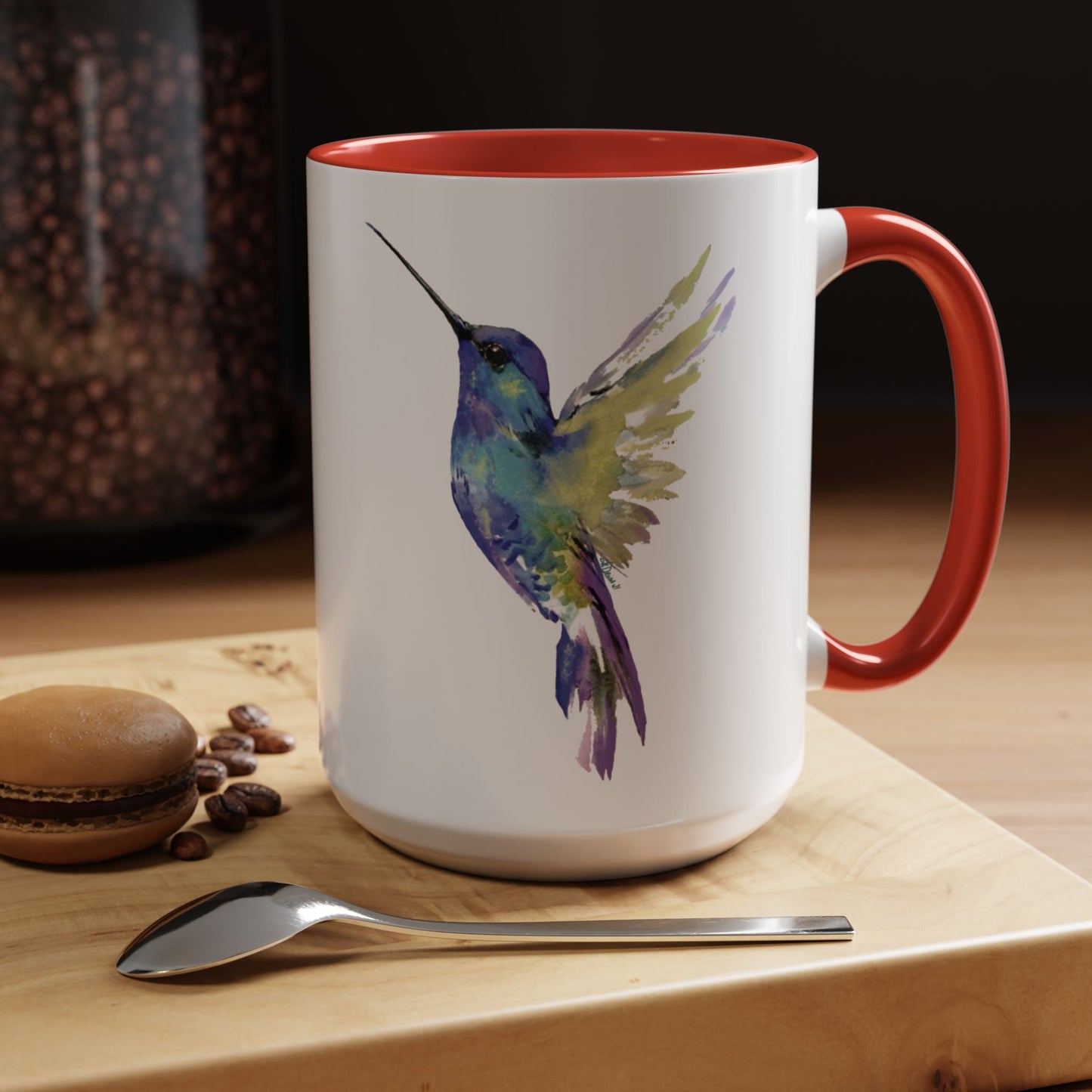 Hummingbird Two Tone Ceramic Mug - 11oz & 15oz - Blue Cava