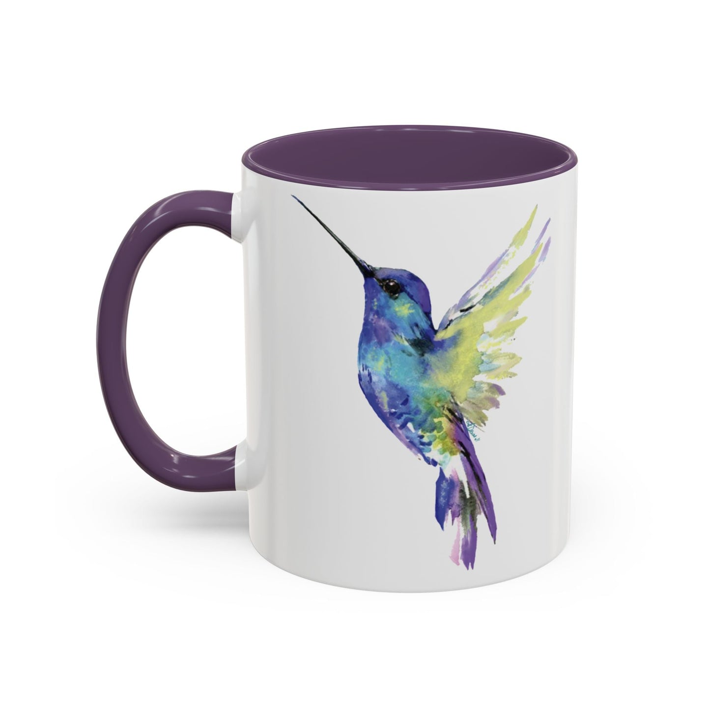 Hummingbird Two Tone Ceramic Mug - 11oz & 15oz - Blue Cava