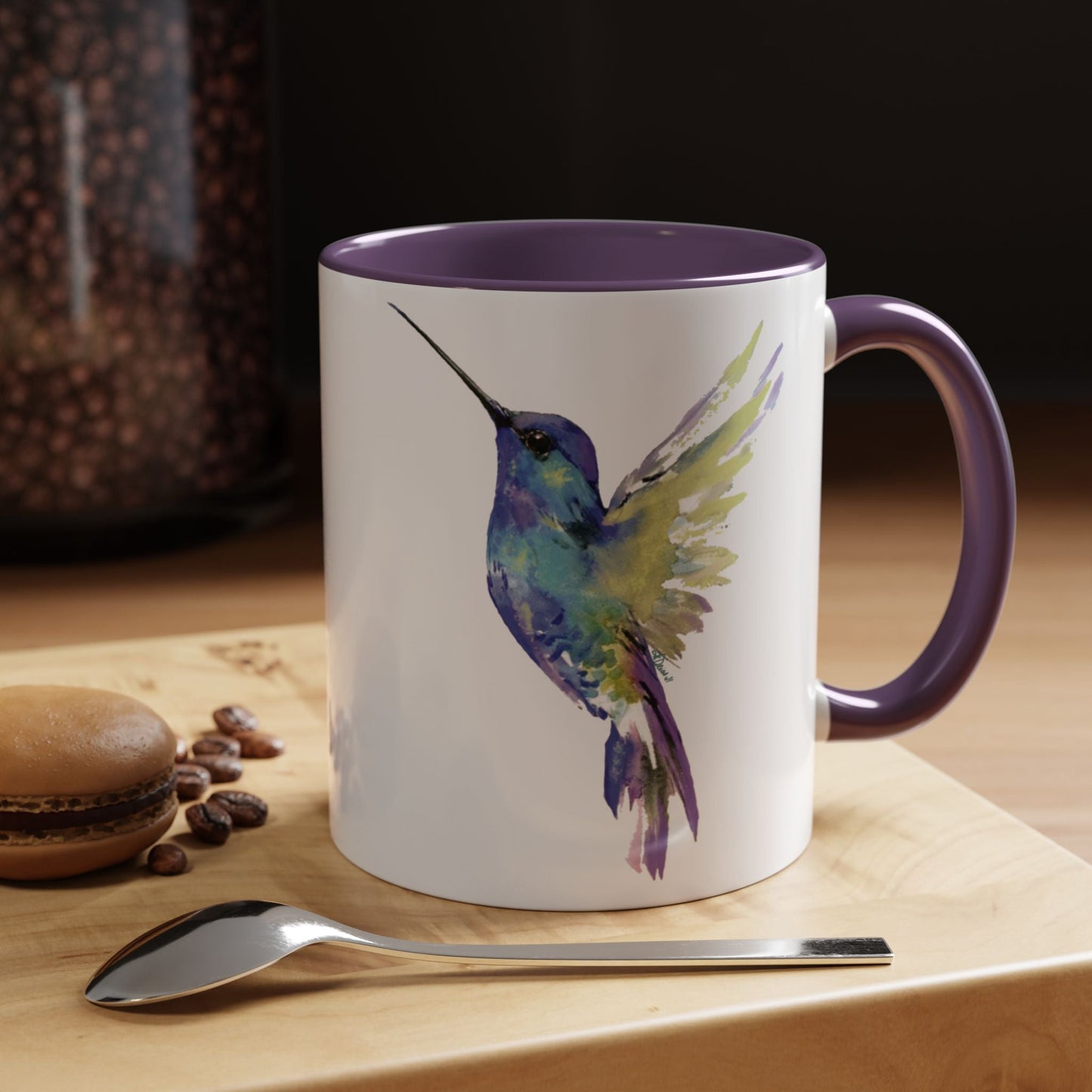 Hummingbird Two Tone Ceramic Mug - 11oz & 15oz - Blue Cava