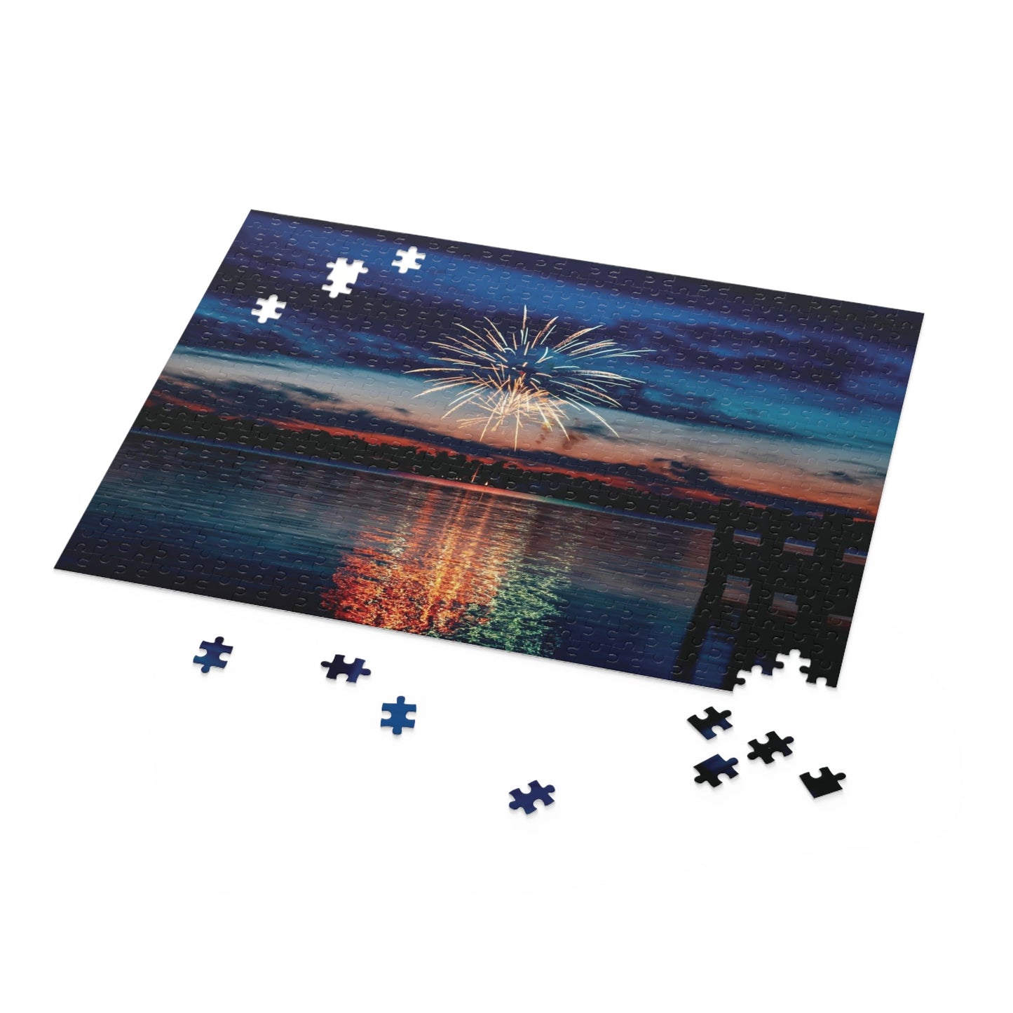 July 4th Firework Puzzles - Blue Cava