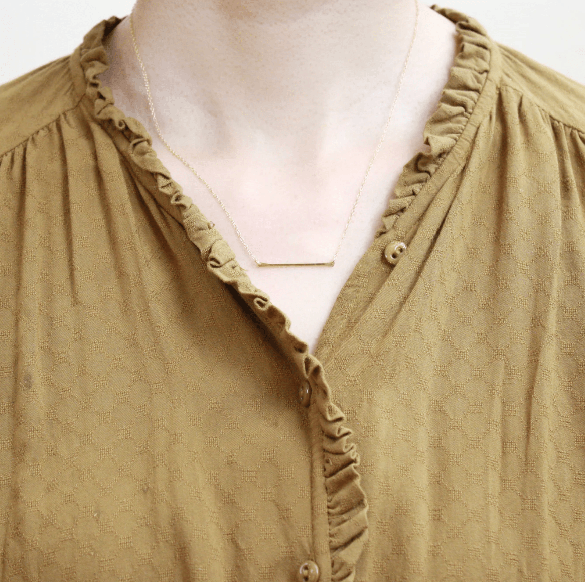 Long Bar Necklace - Hooks and Luxe - Blue Cava