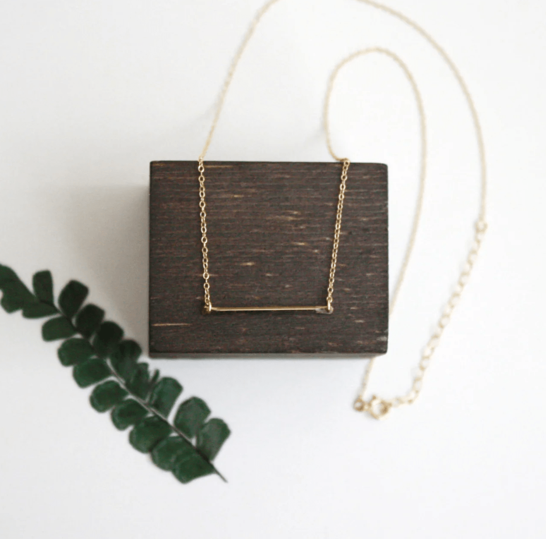Long Bar Necklace - Hooks and Luxe - Blue Cava