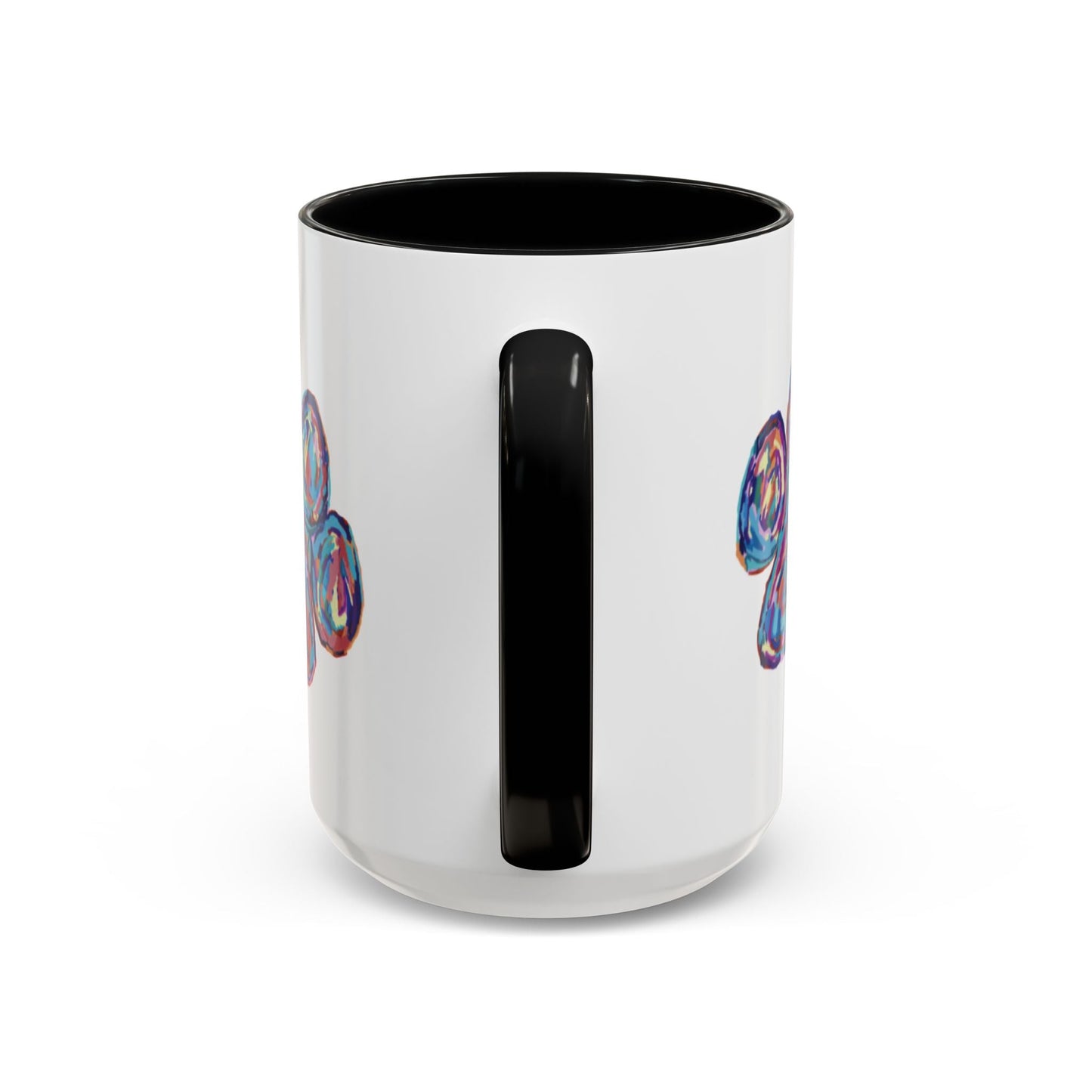 Love Of A Dog Paw Two Tone Coffee Mug (11oz & 15oz) - Blue Cava