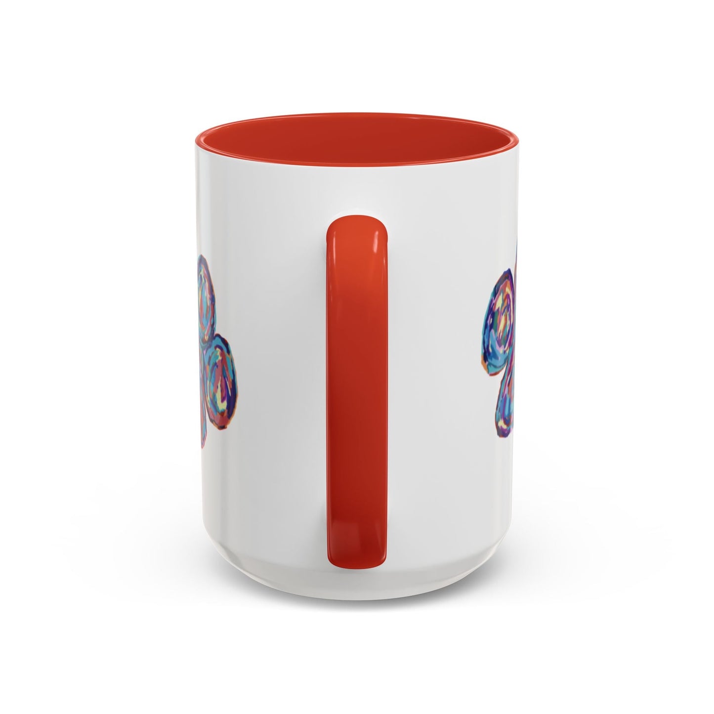 Love Of A Dog Paw Two Tone Coffee Mug (11oz & 15oz) - Blue Cava