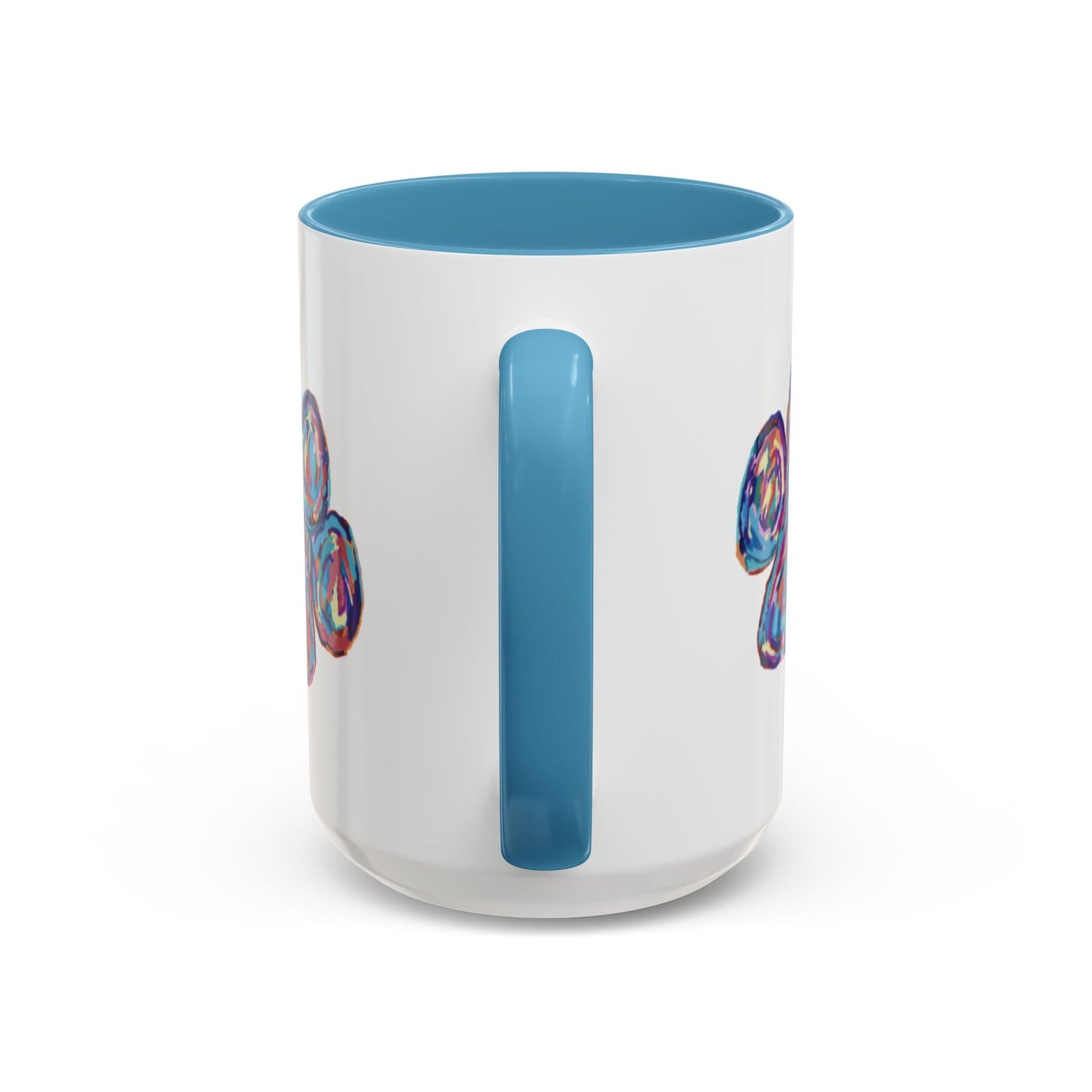 Love Of A Dog Paw Two Tone Coffee Mug (11oz & 15oz) - Blue Cava