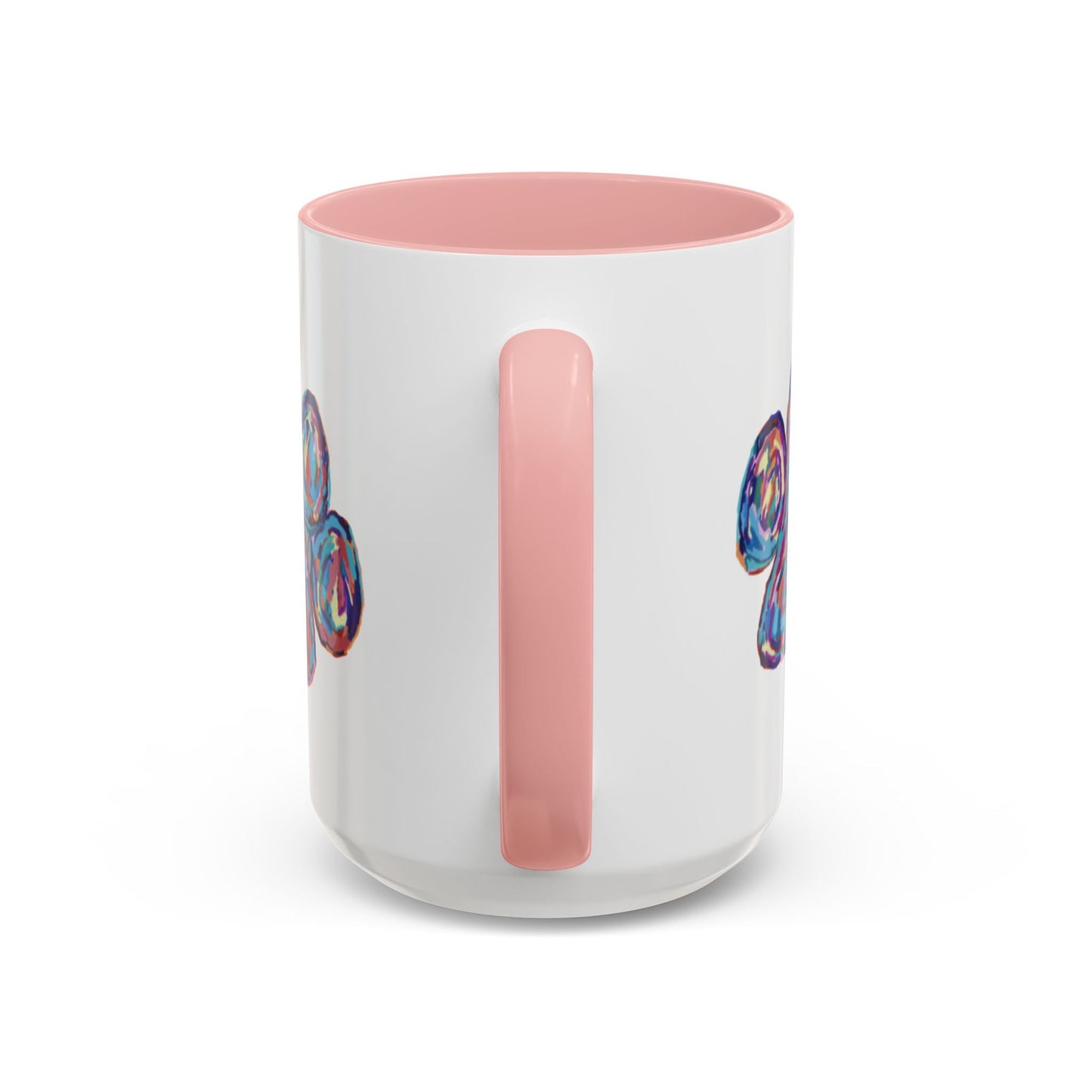Love Of A Dog Paw Two Tone Coffee Mug (11oz & 15oz) - Blue Cava