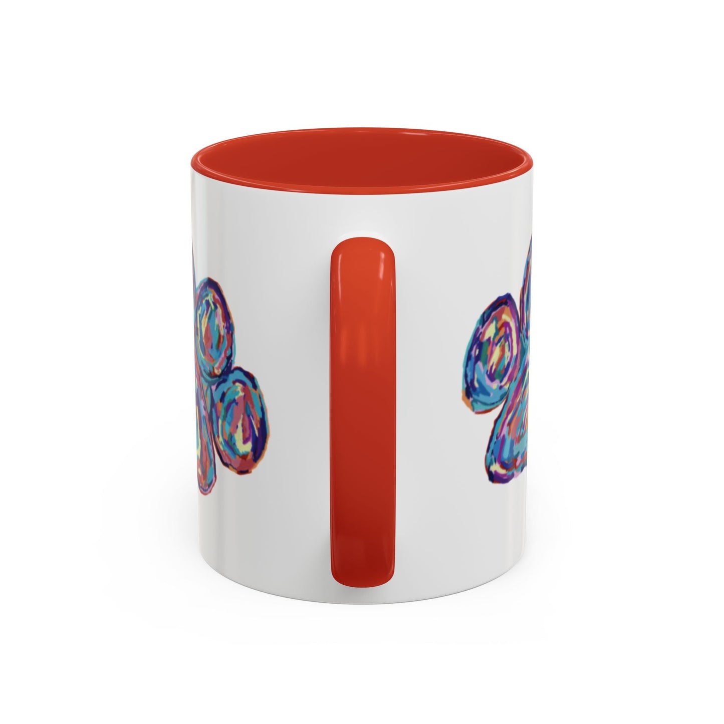 Love Of A Dog Paw Two Tone Coffee Mug (11oz & 15oz) - Blue Cava