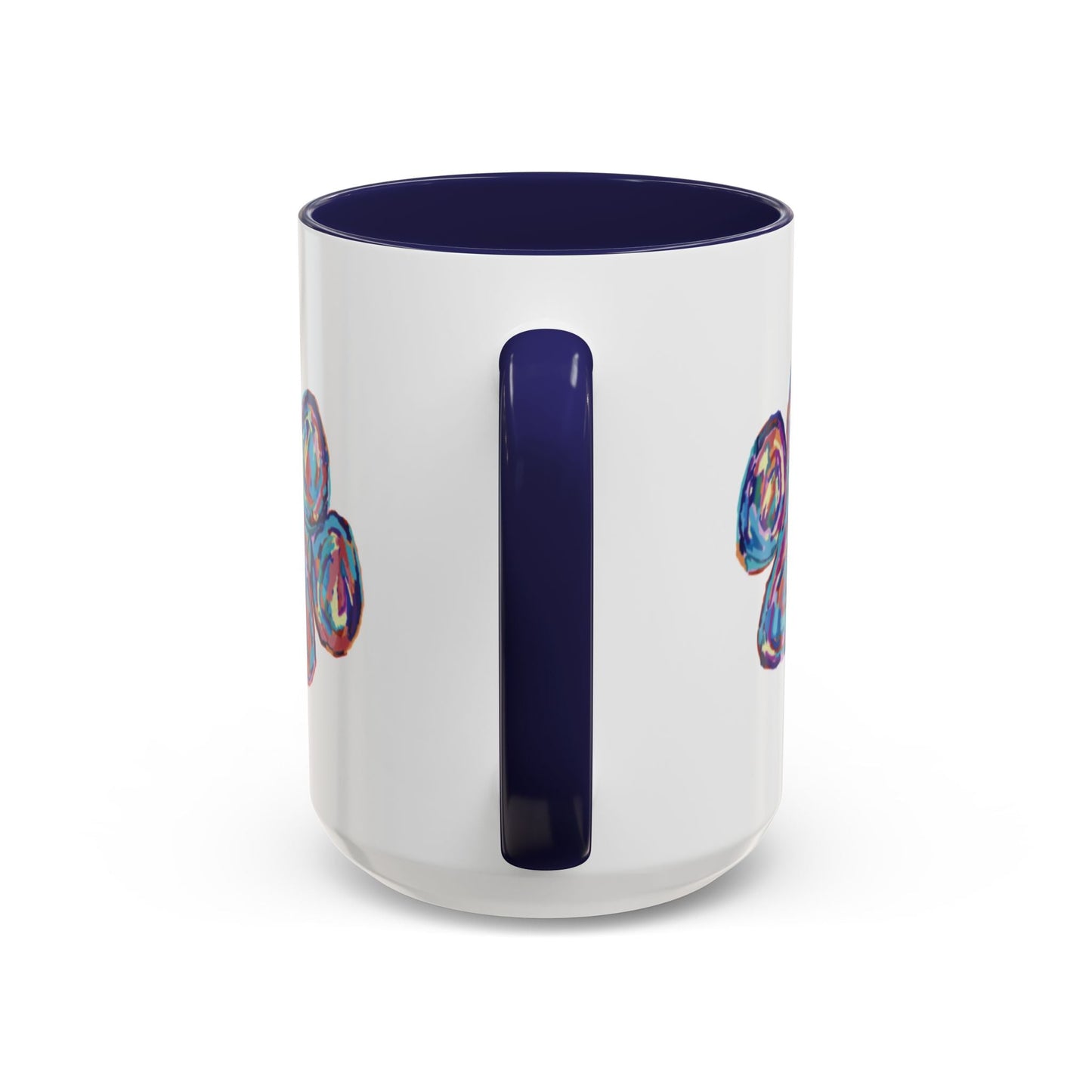 Love Of A Dog Paw Two Tone Coffee Mug (11oz & 15oz) - Blue Cava