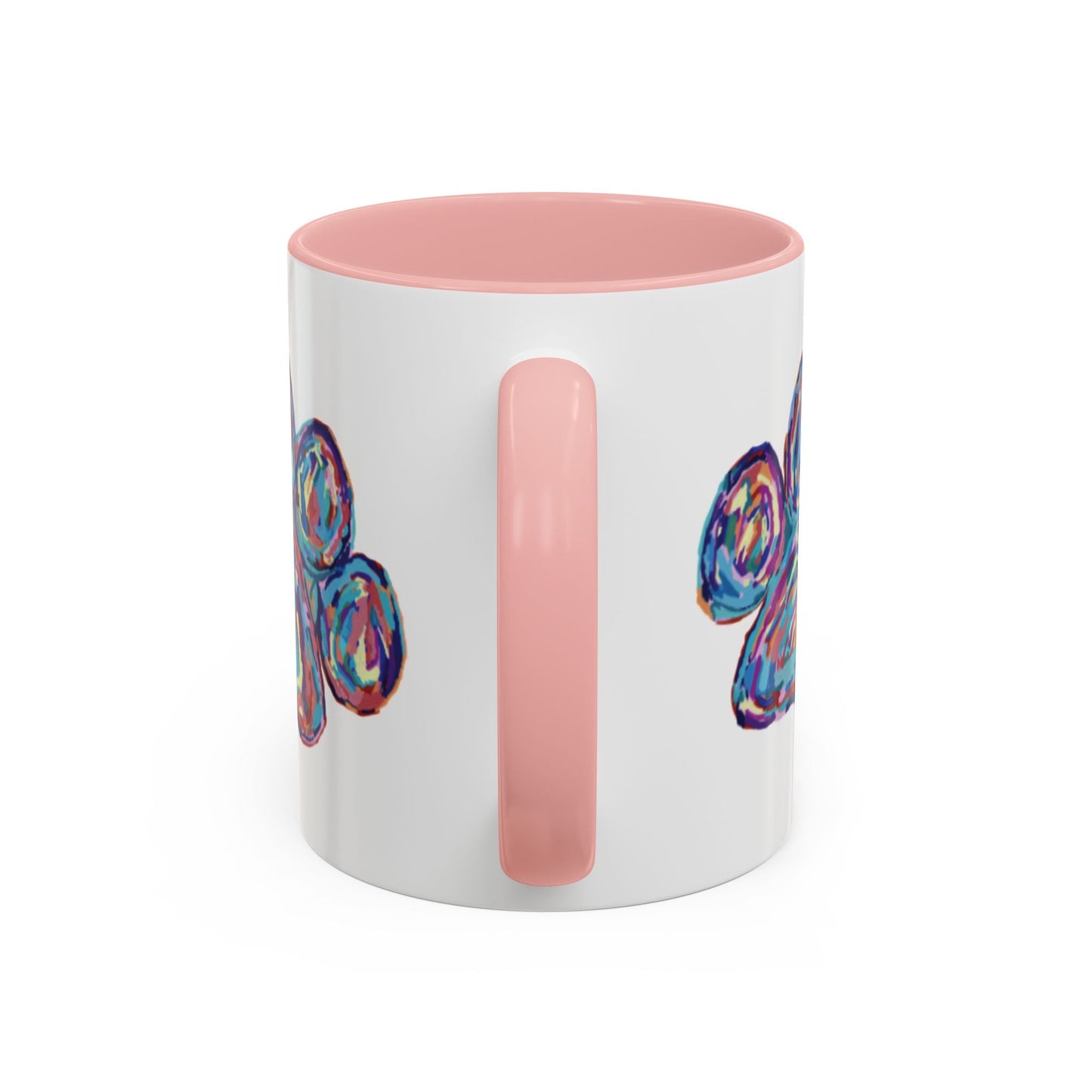 Love Of A Dog Paw Two Tone Coffee Mug (11oz & 15oz) - Blue Cava