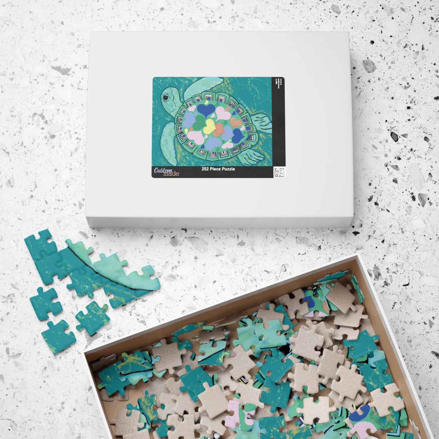 Love Sea Turtle Jigsaw Puzzles - Blue Cava
