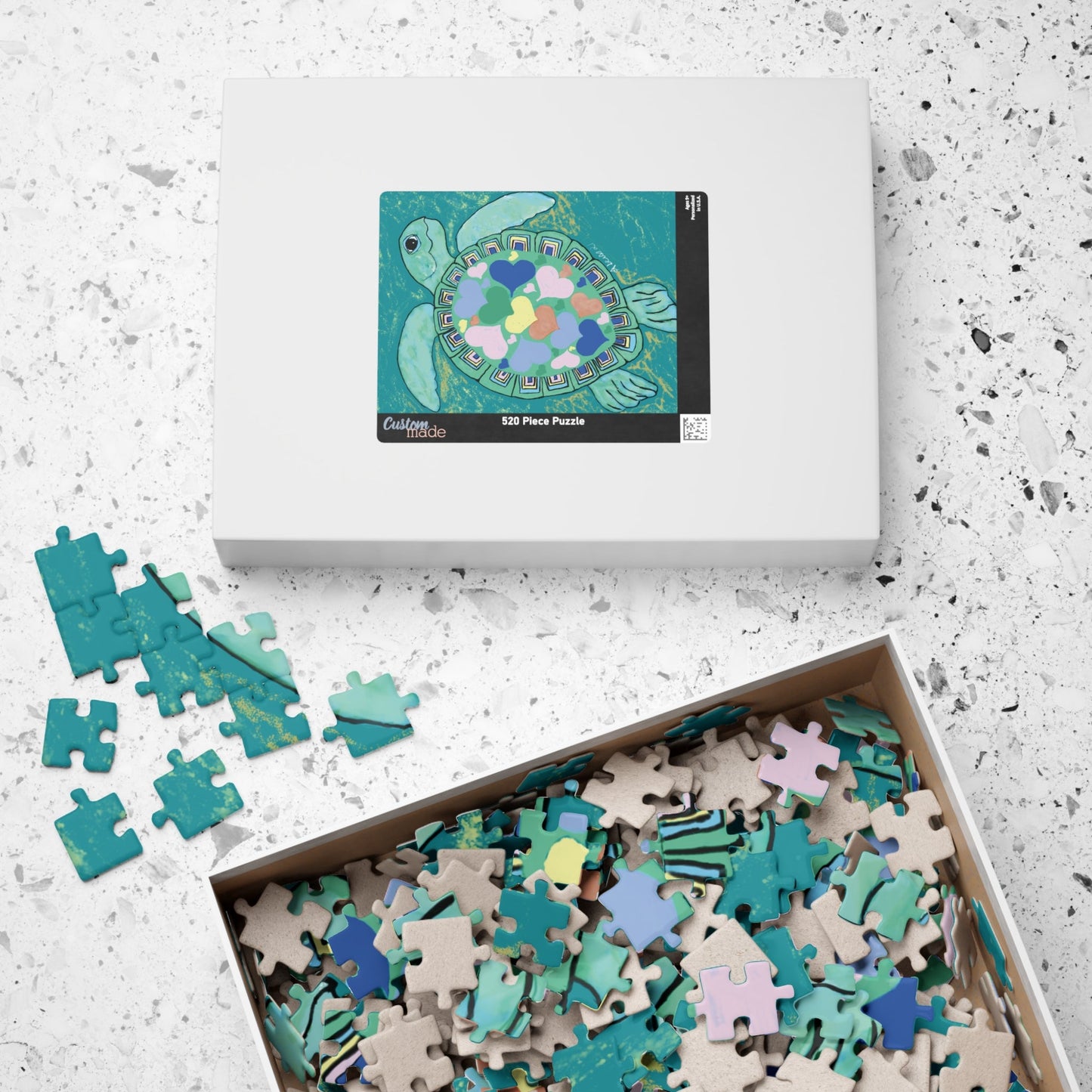 Love Sea Turtle Jigsaw Puzzles - Blue Cava