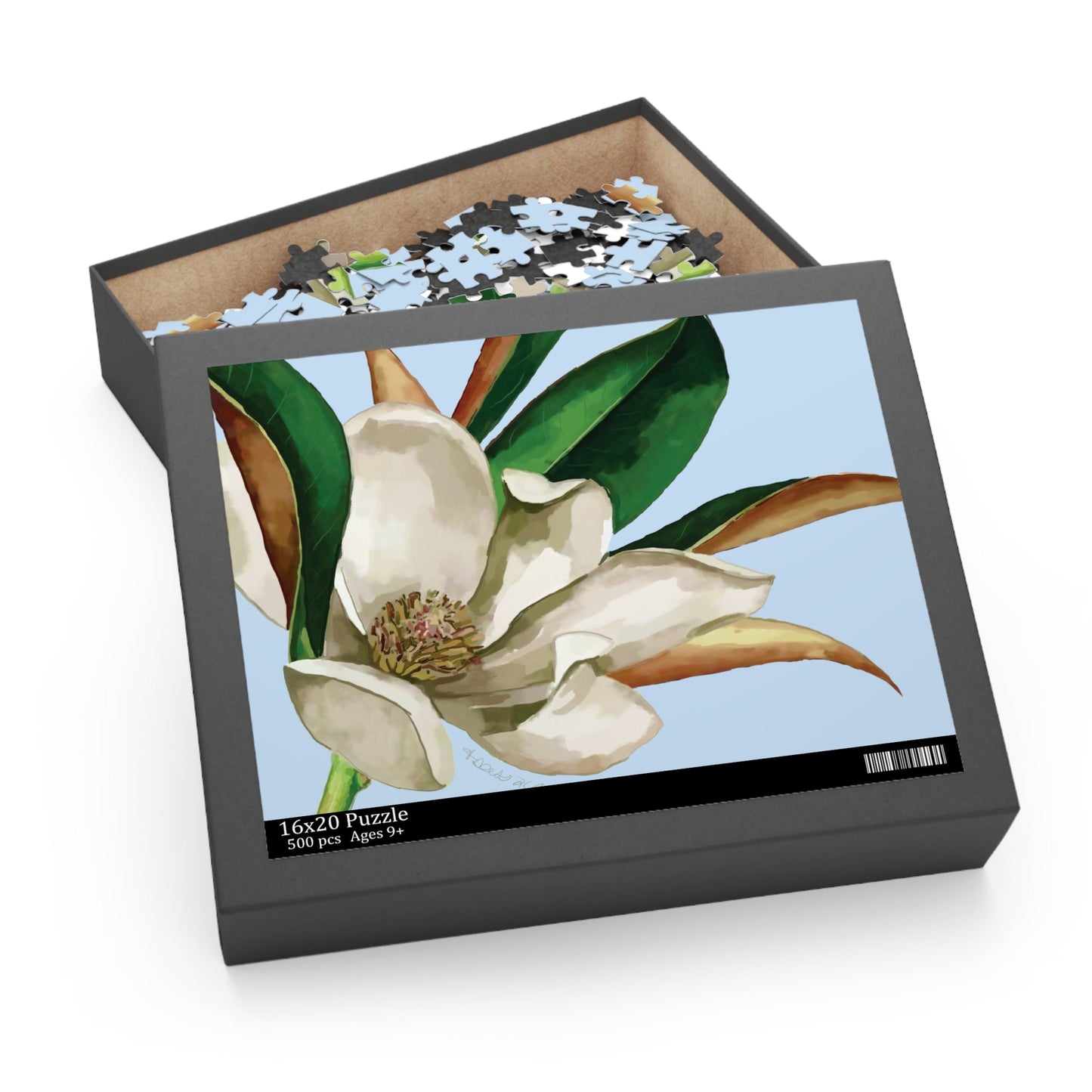 Magnolia Puzzle - 120, 252, 500 - Pieces - Blue Cava