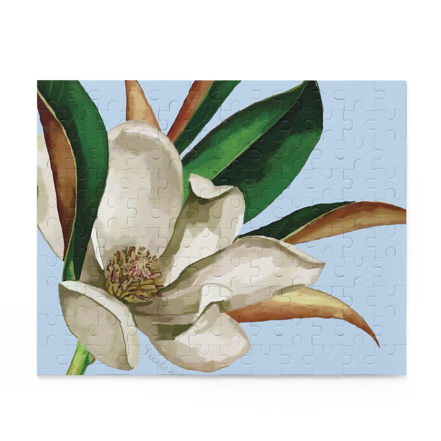 Magnolia Puzzle - 120, 252, 500 - Pieces - Blue Cava