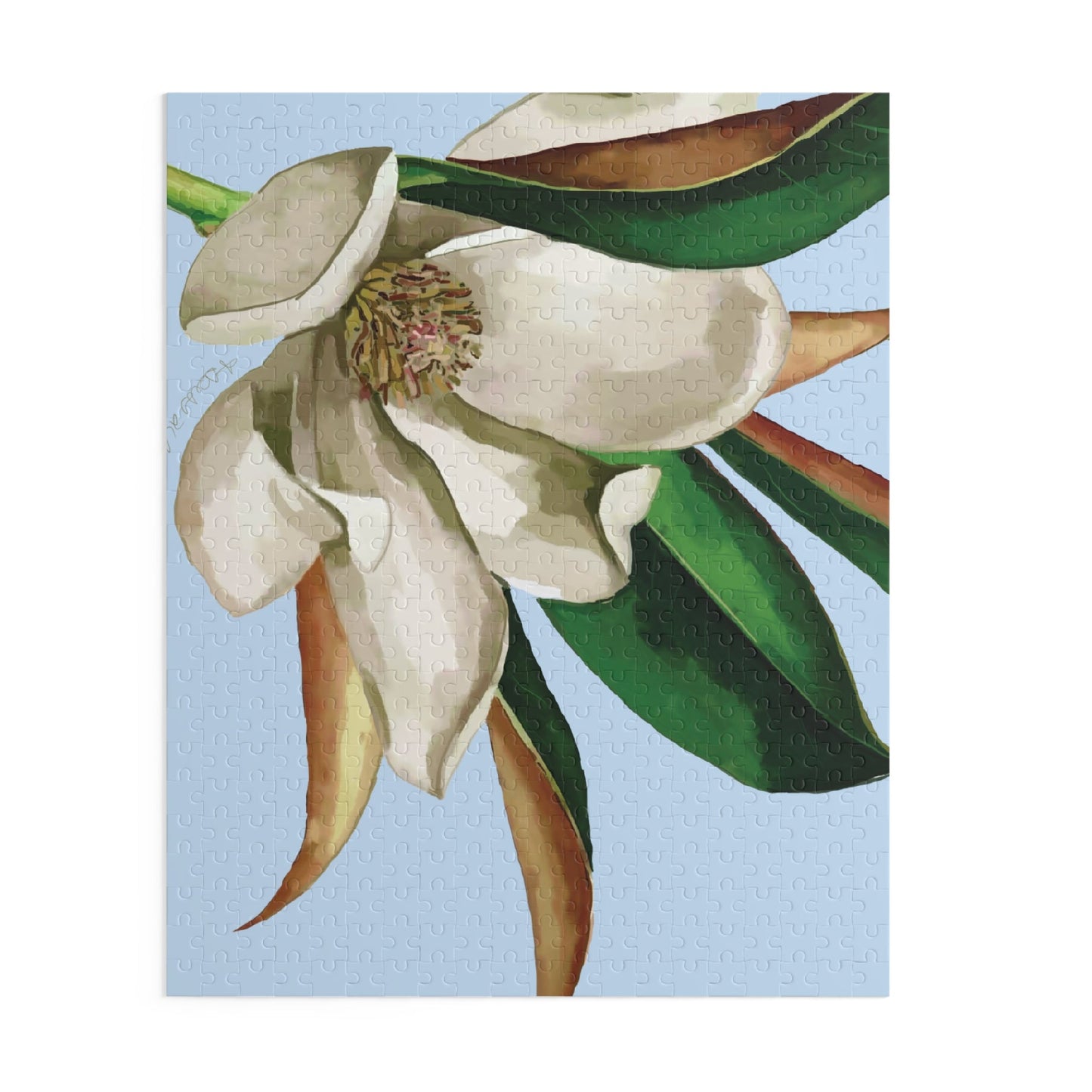 Magnolia Puzzle - 120, 252, 500 - Pieces - Blue Cava