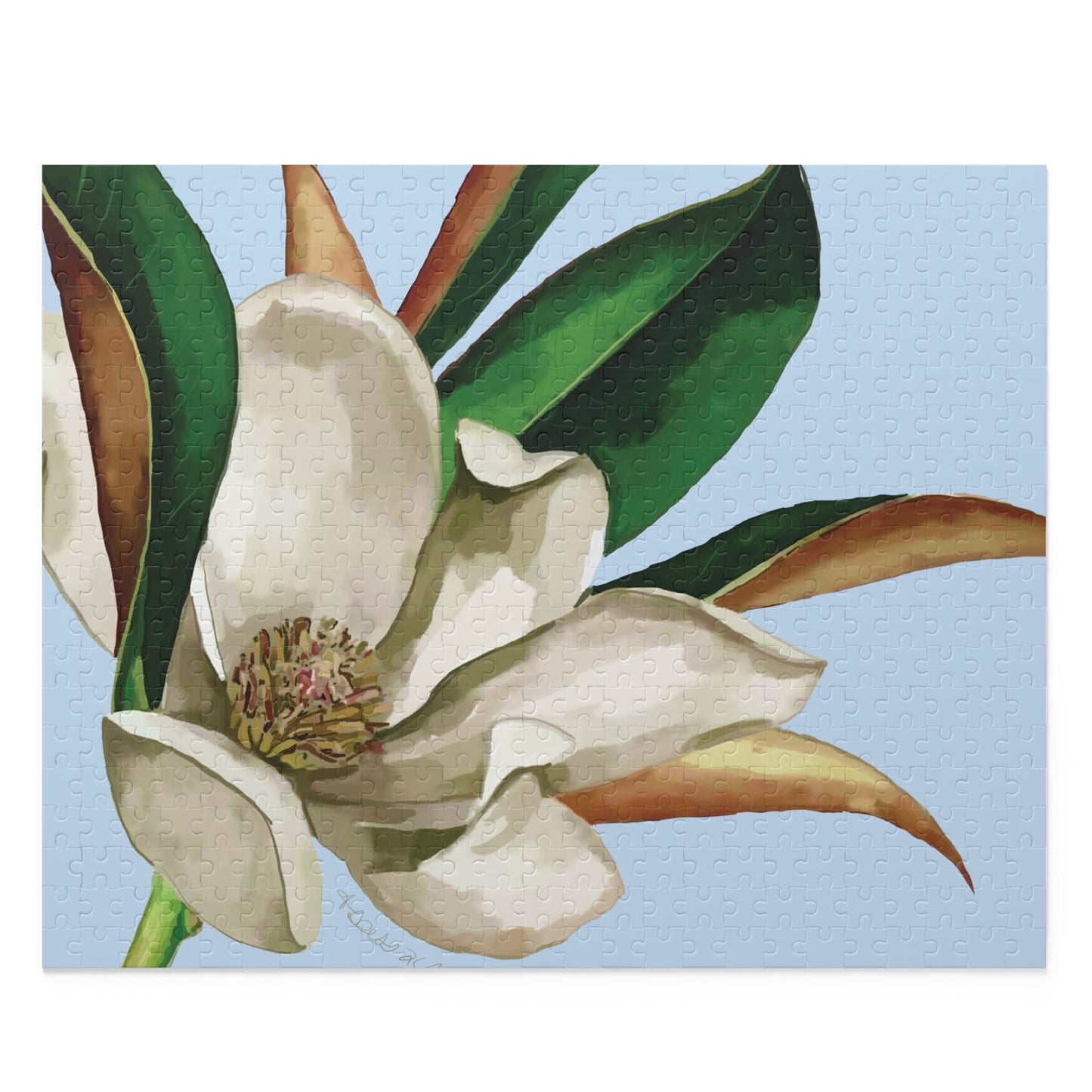 Magnolia Puzzle - 120, 252, 500 - Pieces - Blue Cava