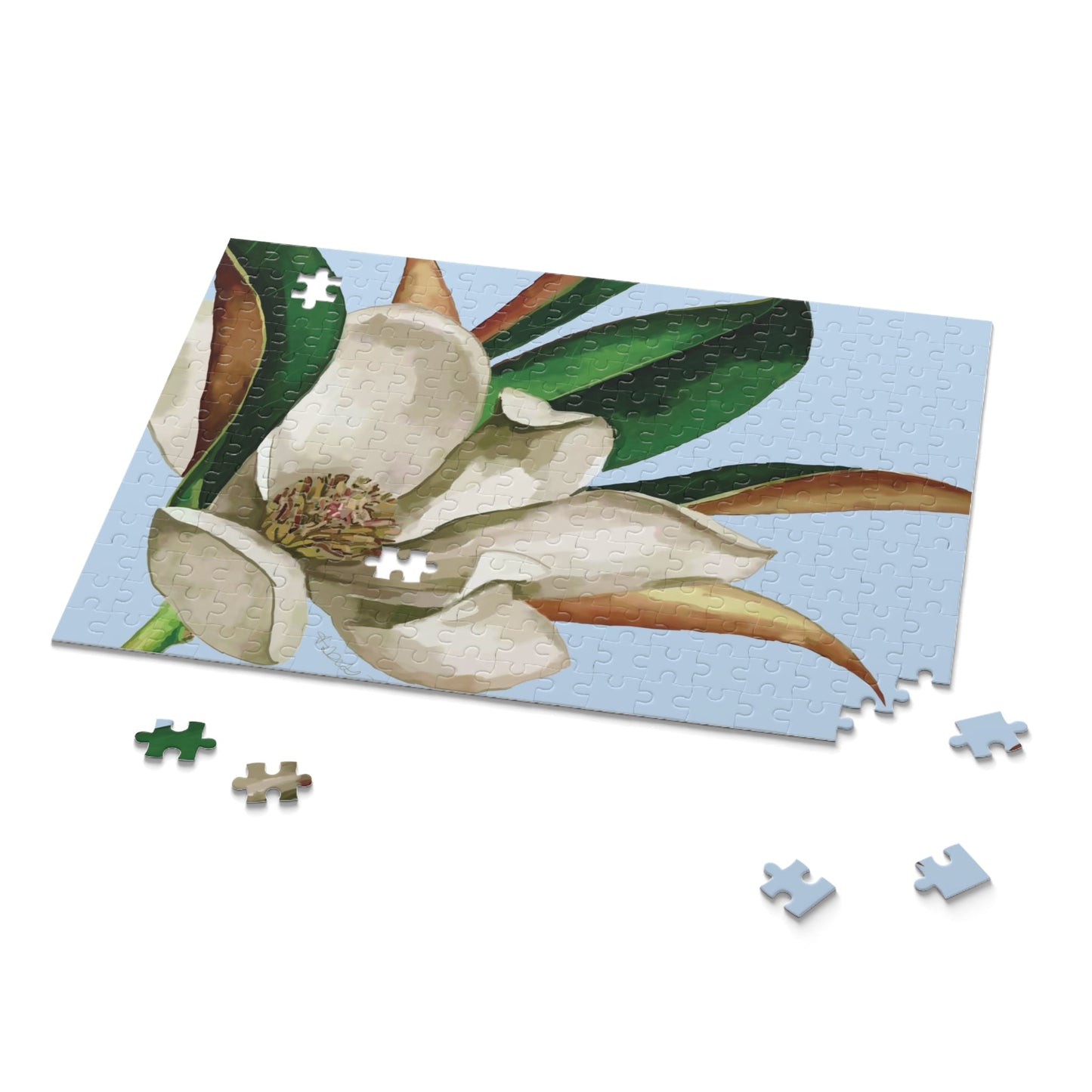 Magnolia Puzzle - 120, 252, 500 - Pieces - Blue Cava