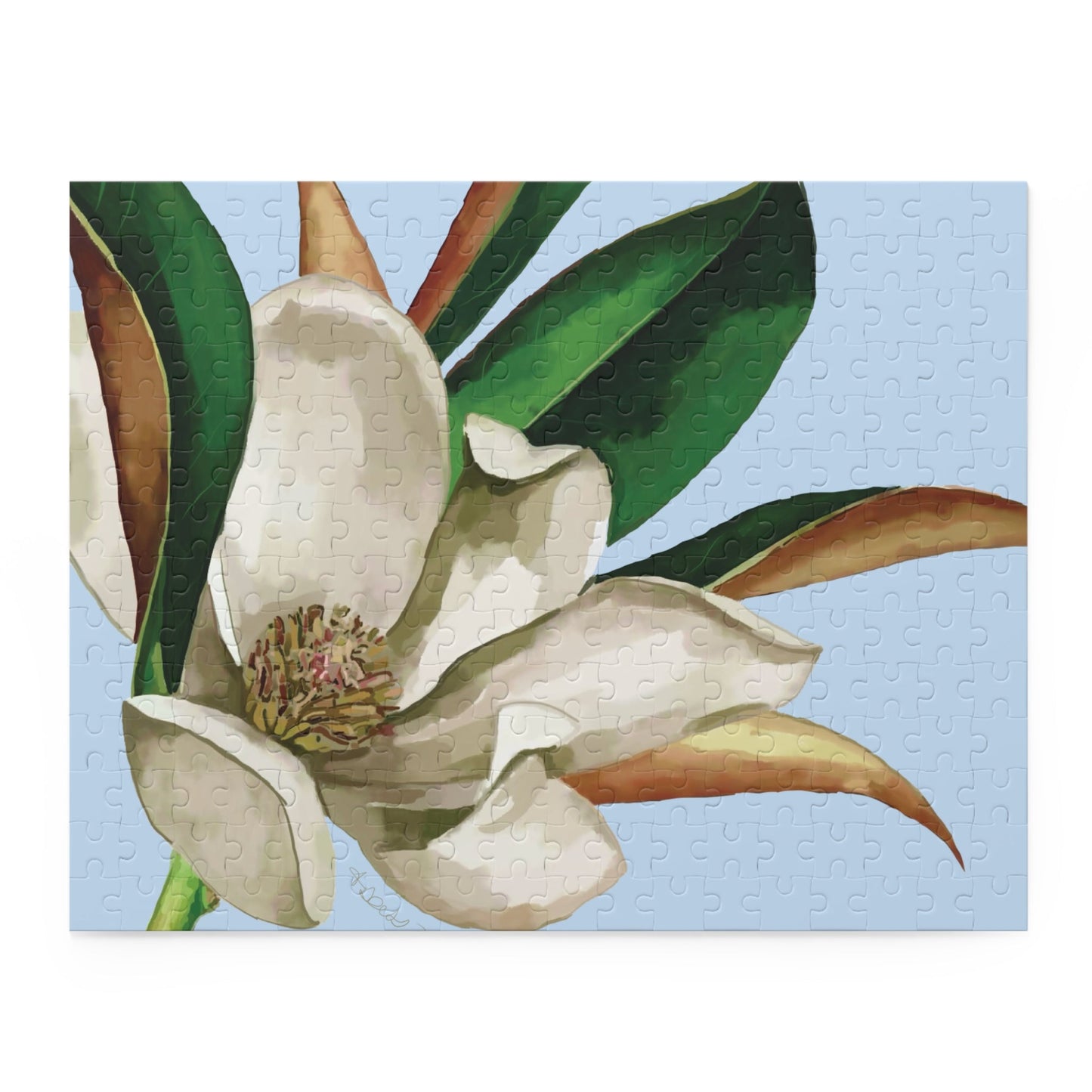 Magnolia Puzzle - 120, 252, 500 - Pieces - Blue Cava
