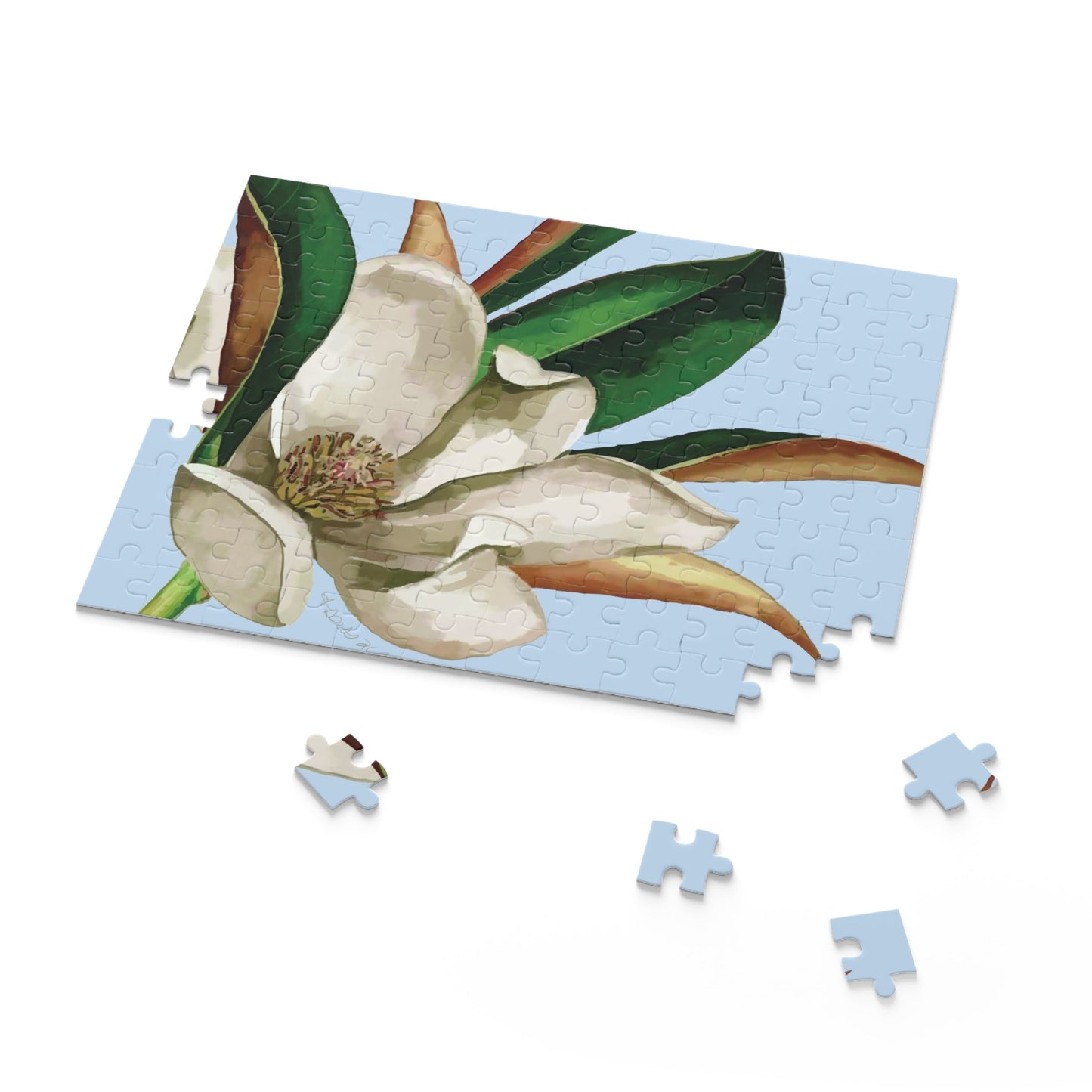Magnolia Puzzle - 120, 252, 500 - Pieces - Blue Cava