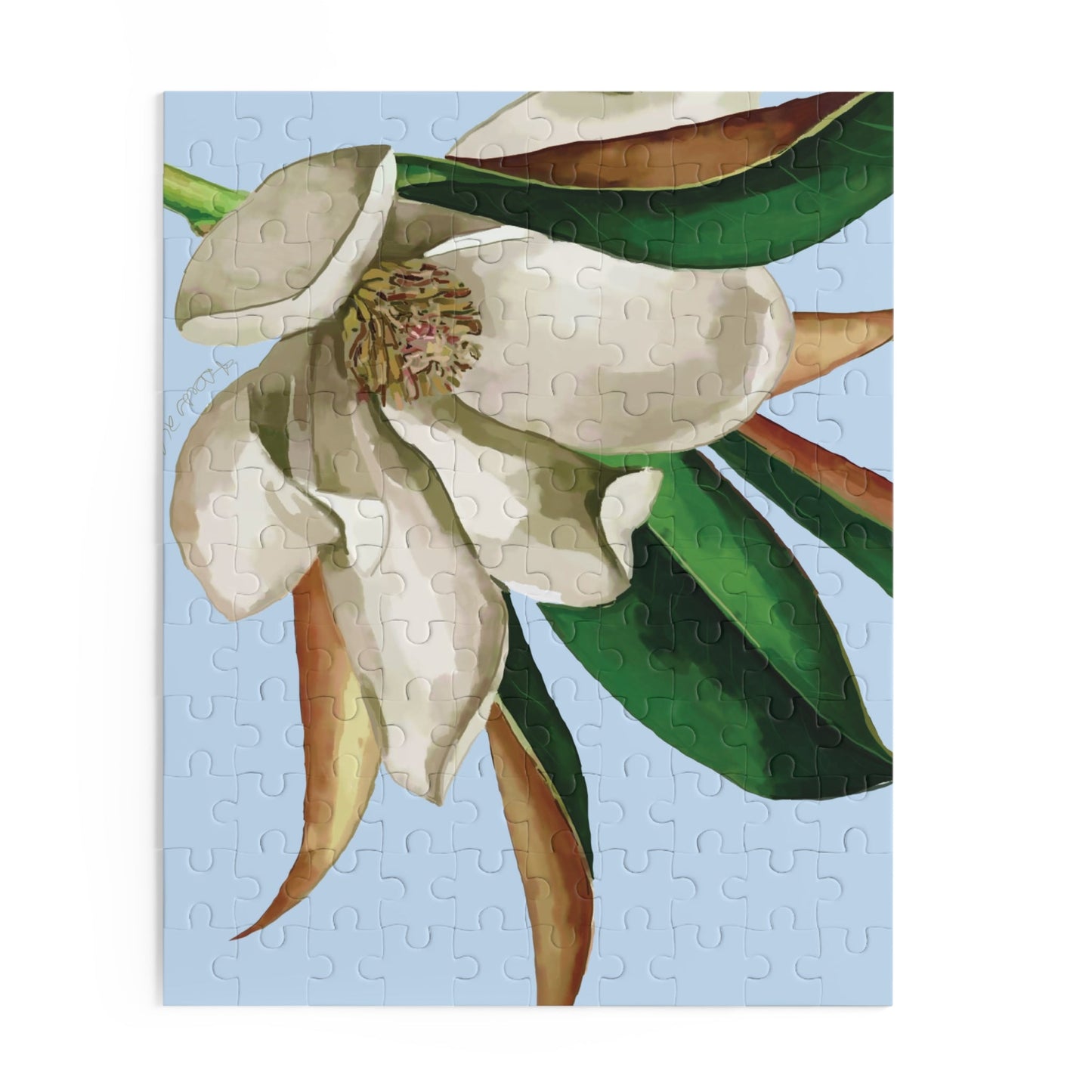 Magnolia Puzzle - 120, 252, 500 - Pieces - Blue Cava