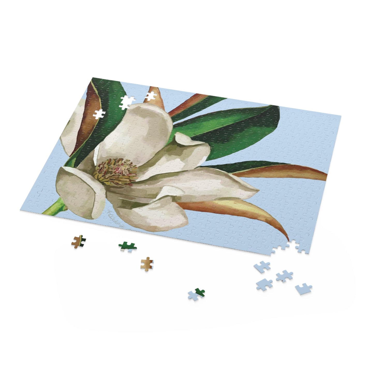 Magnolia Puzzle - 120, 252, 500 - Pieces - Blue Cava