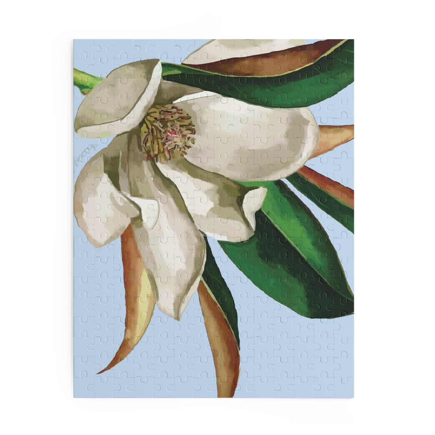 Magnolia Puzzle - 120, 252, 500 - Pieces - Blue Cava