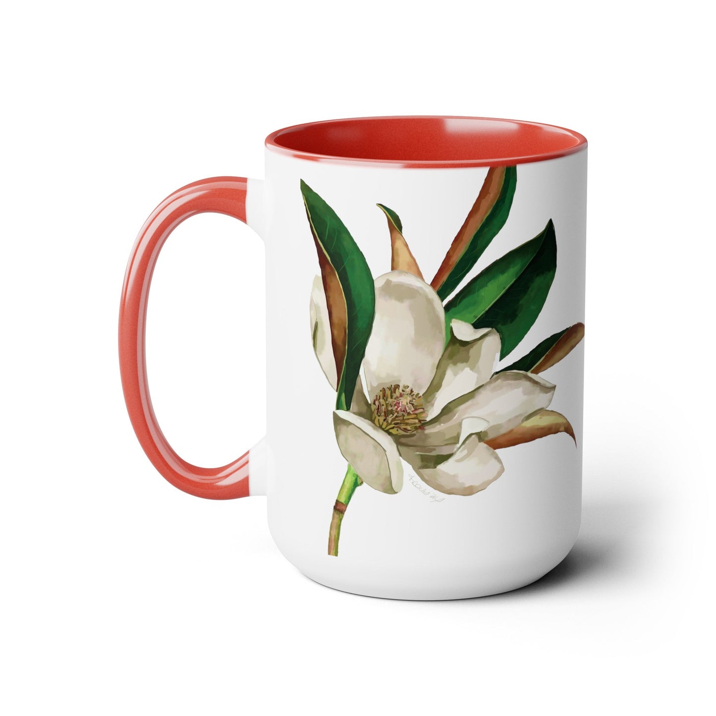 Magnolia Two-Tone Coffee Mugs, 15oz - Blue Cava