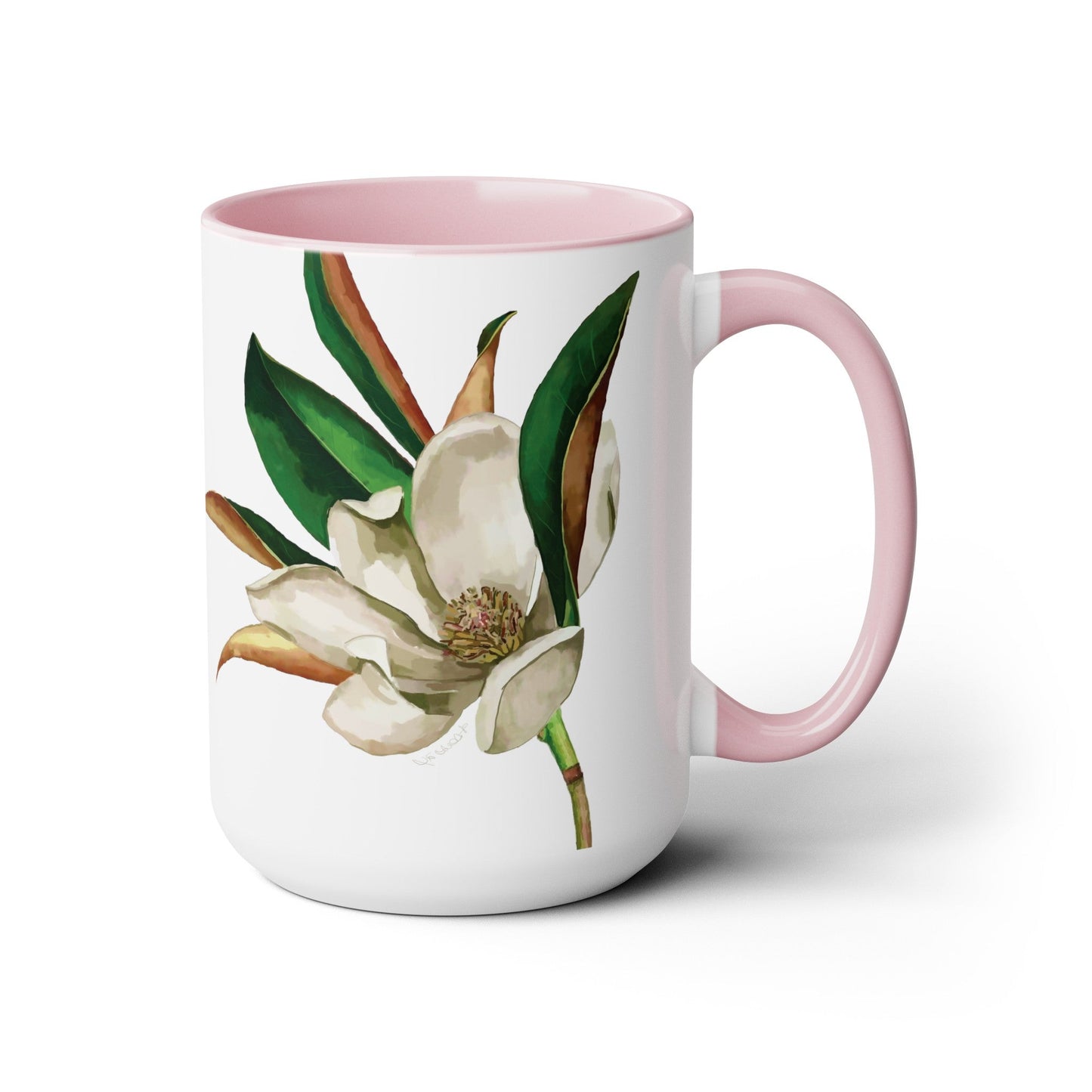 Magnolia Two-Tone Coffee Mugs, 15oz - Blue Cava