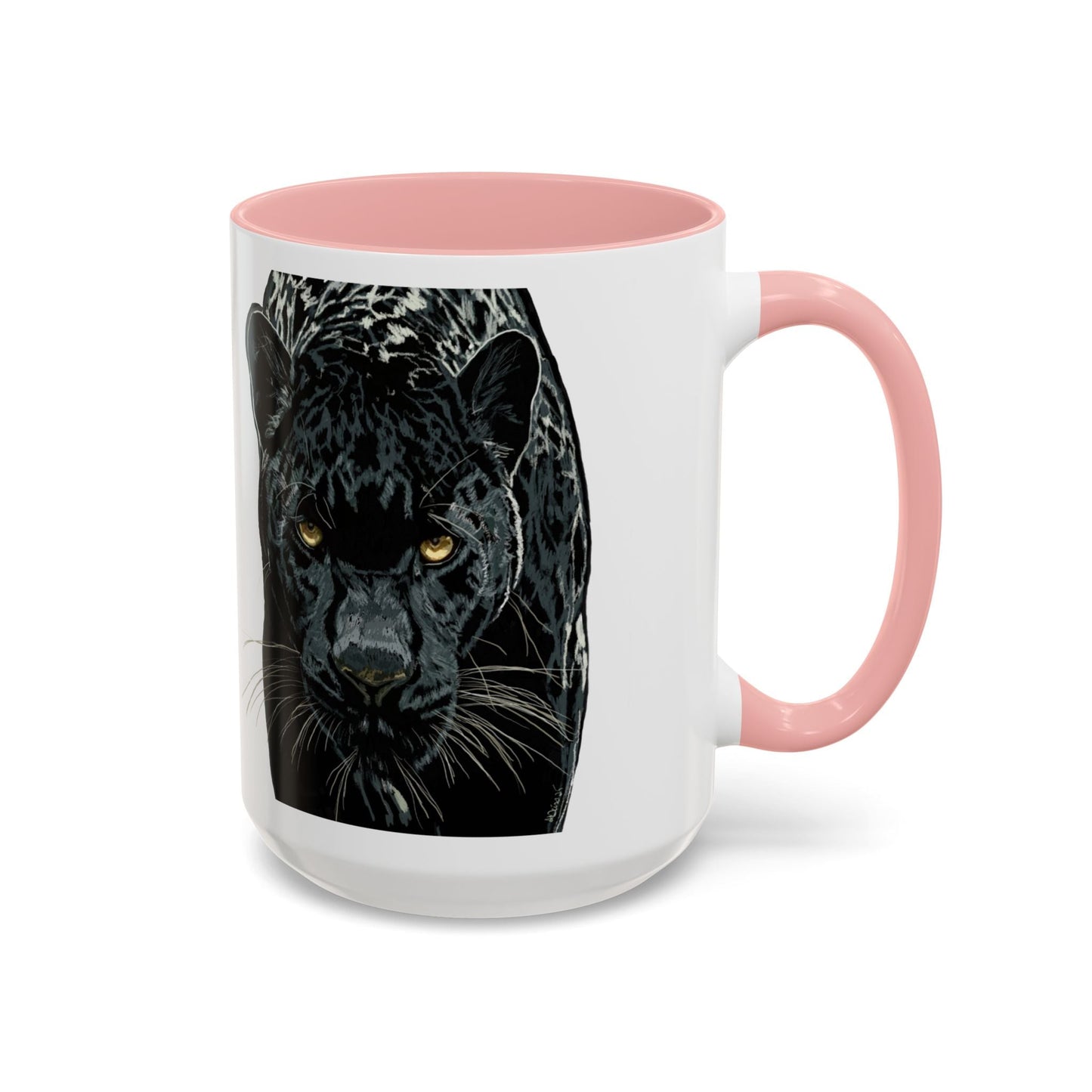 Majestic Black Panther Two Tone Coffee Mug - 11 oz & 15 oz - Blue Cava
