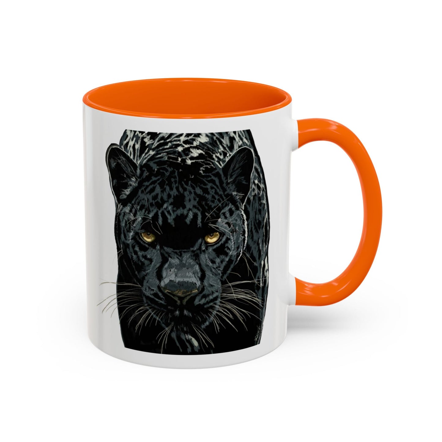 Majestic Black Panther Two Tone Coffee Mug - 11 oz & 15 oz - Blue Cava