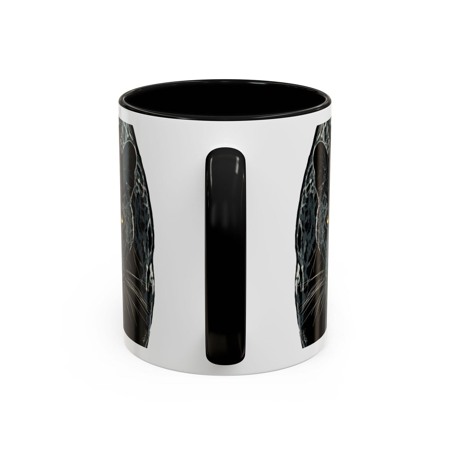 Majestic Black Panther Two Tone Coffee Mug - 11 oz & 15 oz - Blue Cava