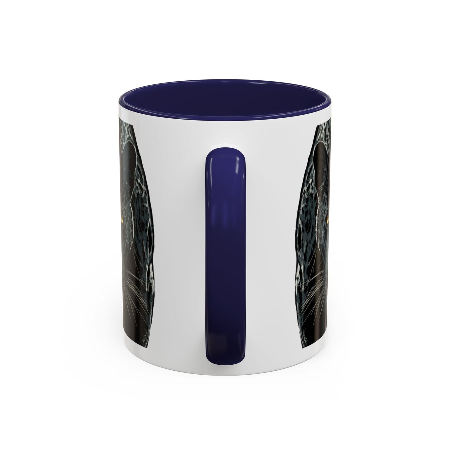 Majestic Black Panther Two Tone Coffee Mug - 11 oz & 15 oz - Blue Cava