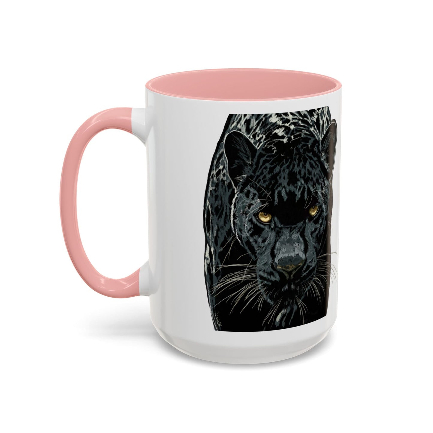 Majestic Black Panther Two Tone Coffee Mug - 11 oz & 15 oz - Blue Cava