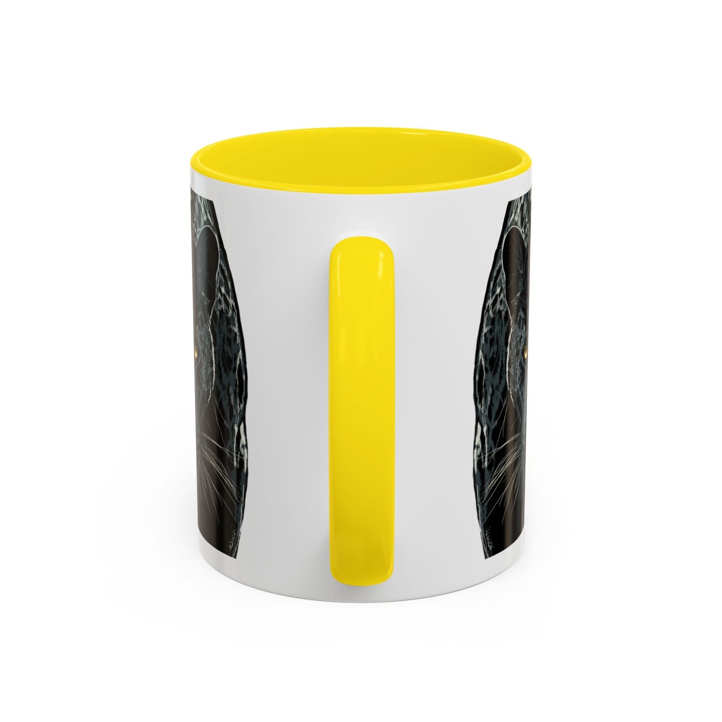 Majestic Black Panther Two Tone Coffee Mug - 11 oz & 15 oz - Blue Cava