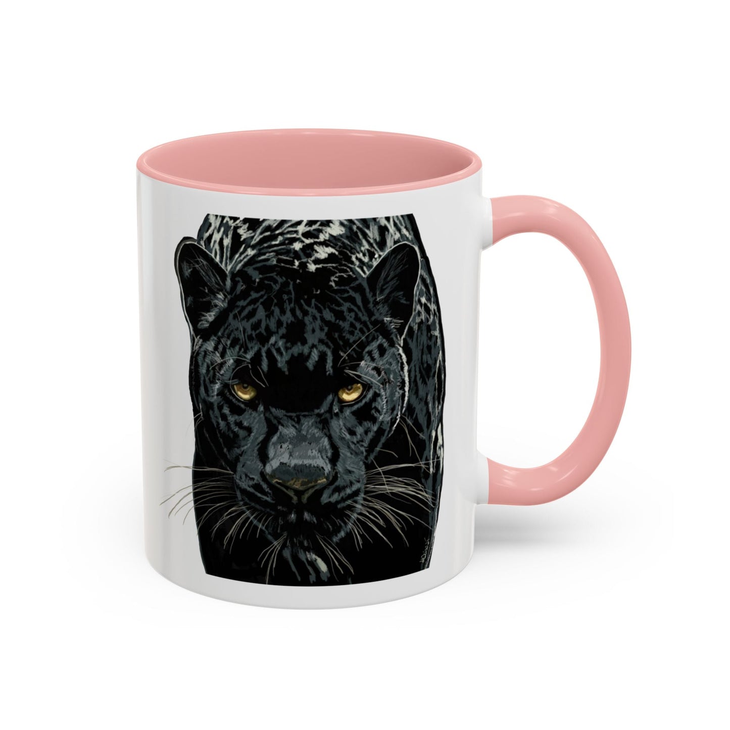 Majestic Black Panther Two Tone Coffee Mug - 11 oz & 15 oz - Blue Cava