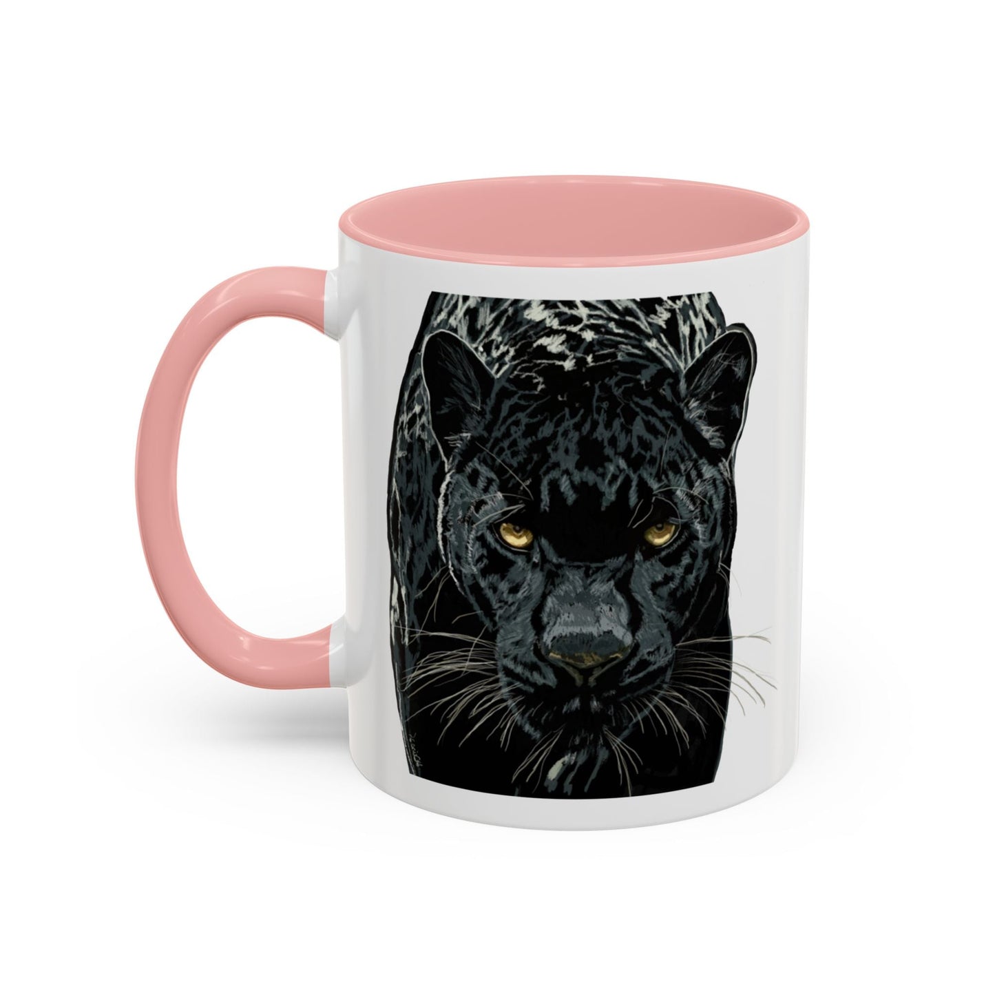 Majestic Black Panther Two Tone Coffee Mug - 11 oz & 15 oz - Blue Cava