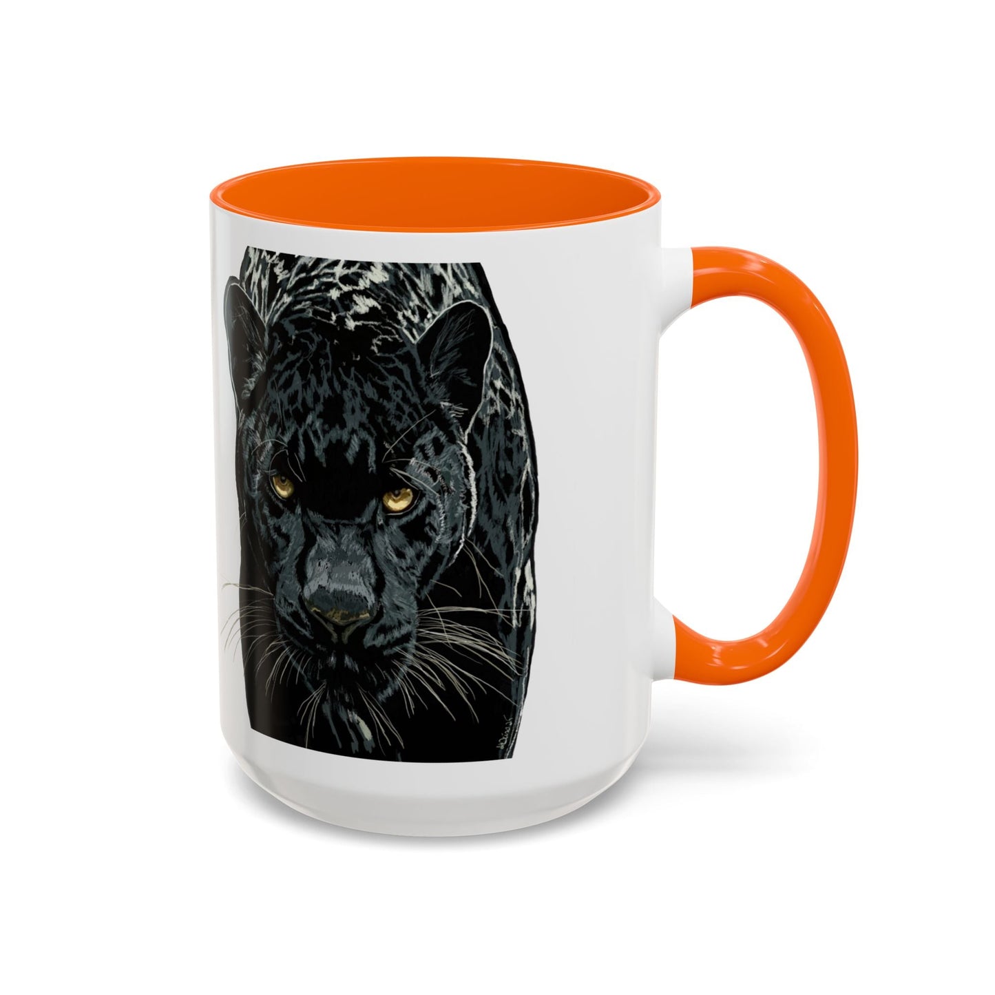 Majestic Black Panther Two Tone Coffee Mug - 11 oz & 15 oz - Blue Cava