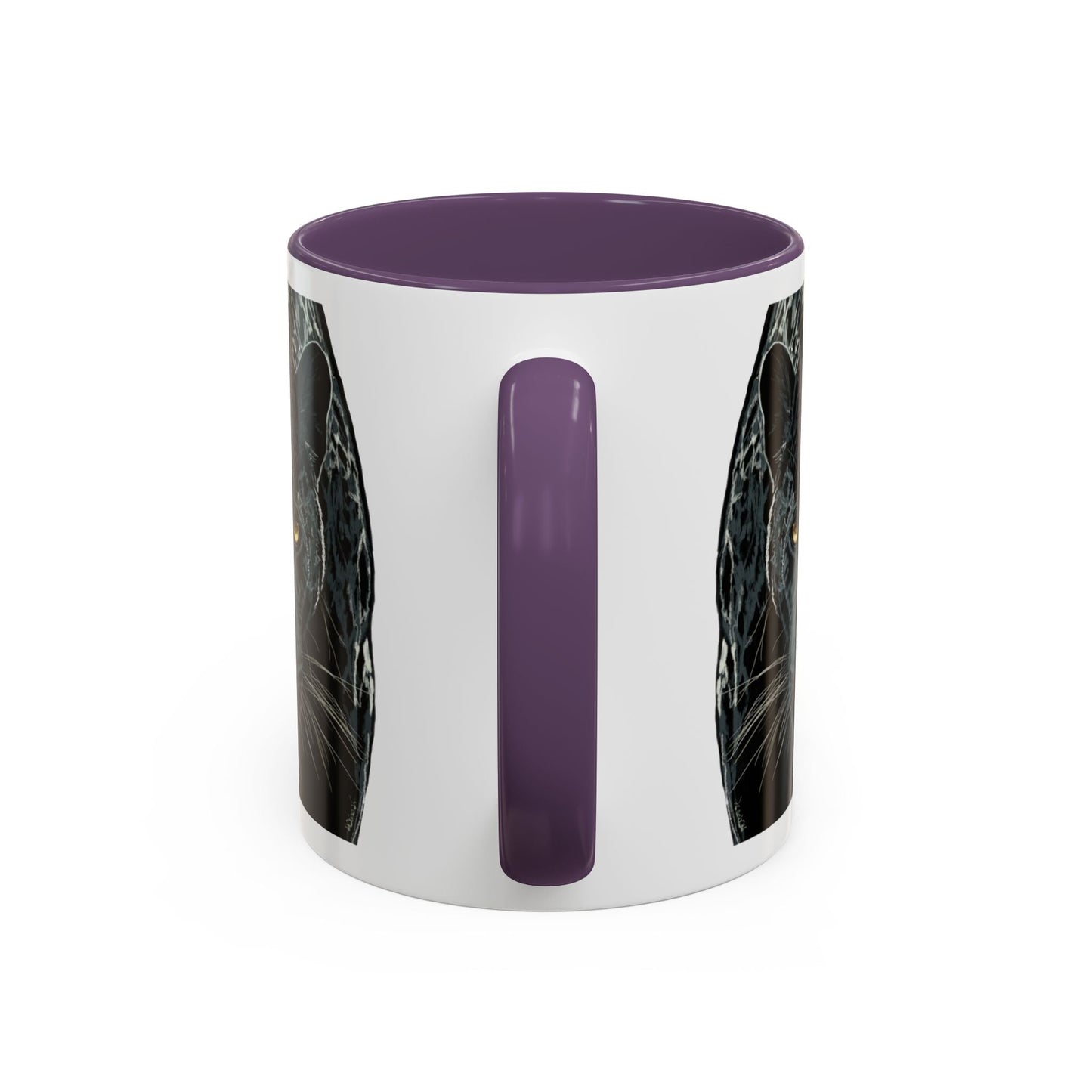 Majestic Black Panther Two Tone Coffee Mug - 11 oz & 15 oz - Blue Cava