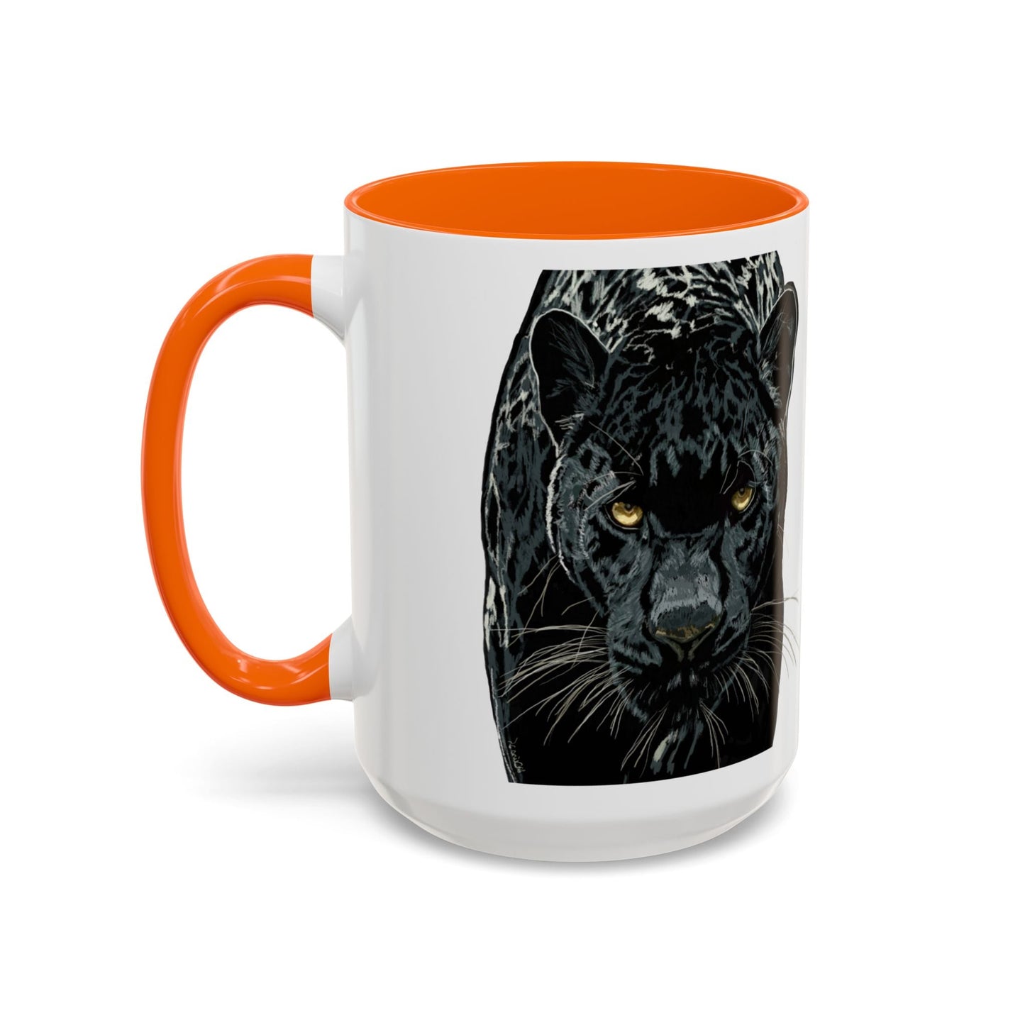 Majestic Black Panther Two Tone Coffee Mug - 11 oz & 15 oz - Blue Cava