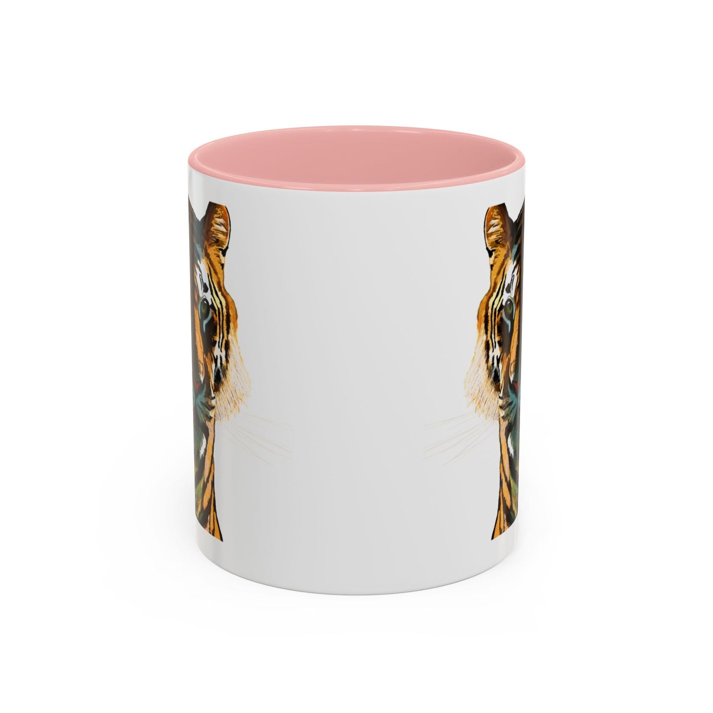 Majestic Tiger Two Tone Ceramic Coffee Mug - 11 oz & 15 oz - Blue Cava