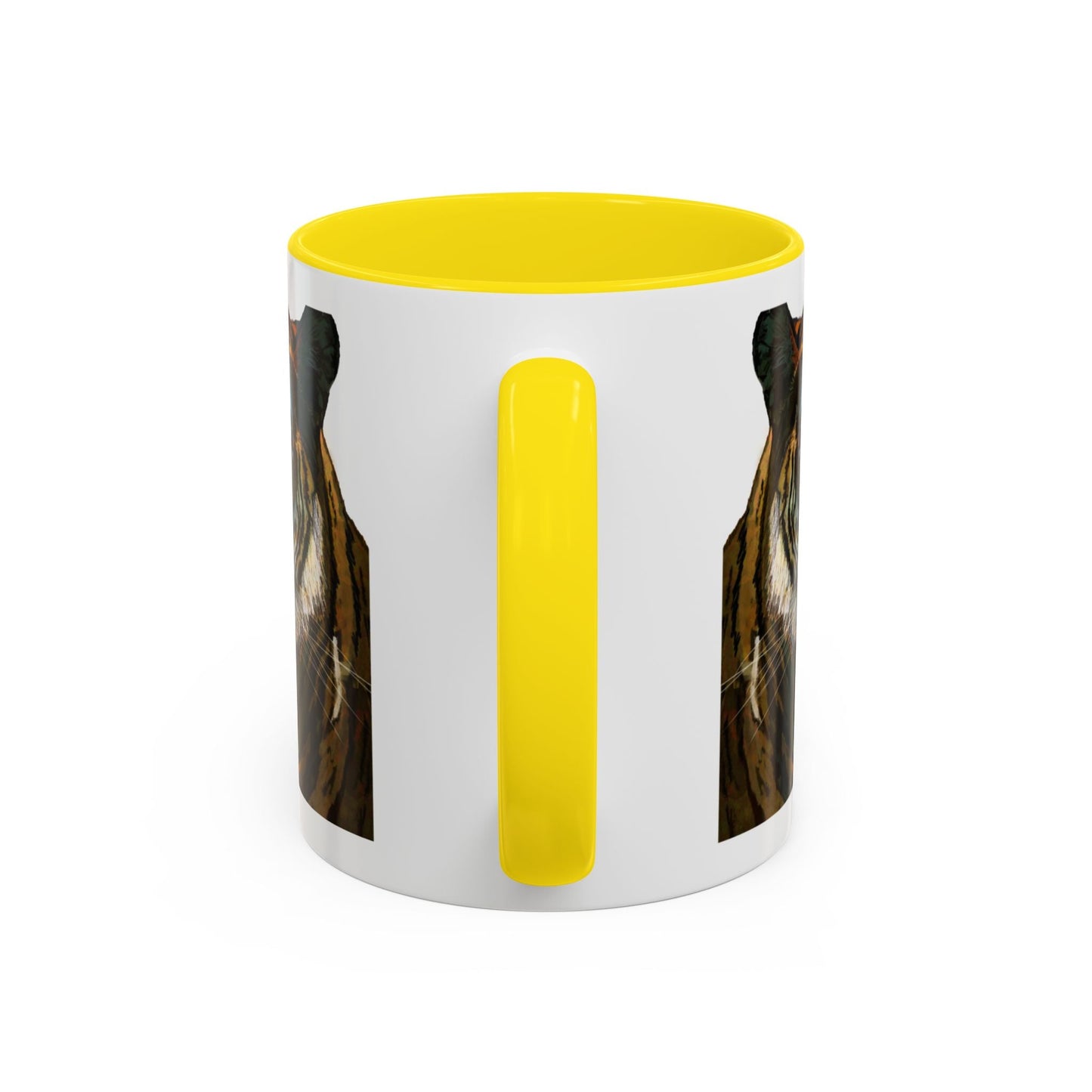 Majestic Tiger Two Tone Ceramic Coffee Mug - 11 oz & 15 oz - Blue Cava